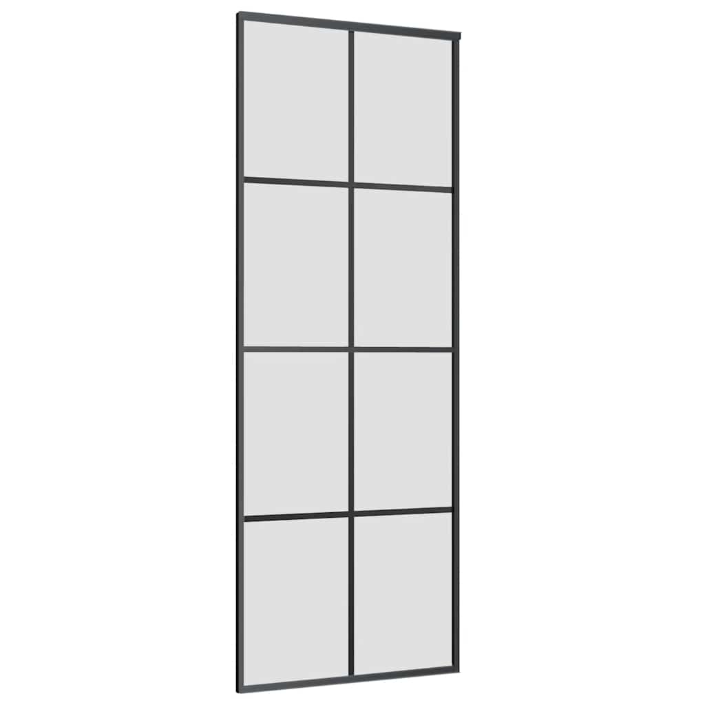 Liukuovi Asennustarvikkeilla Musta 76X205 Cm Esg Lasi