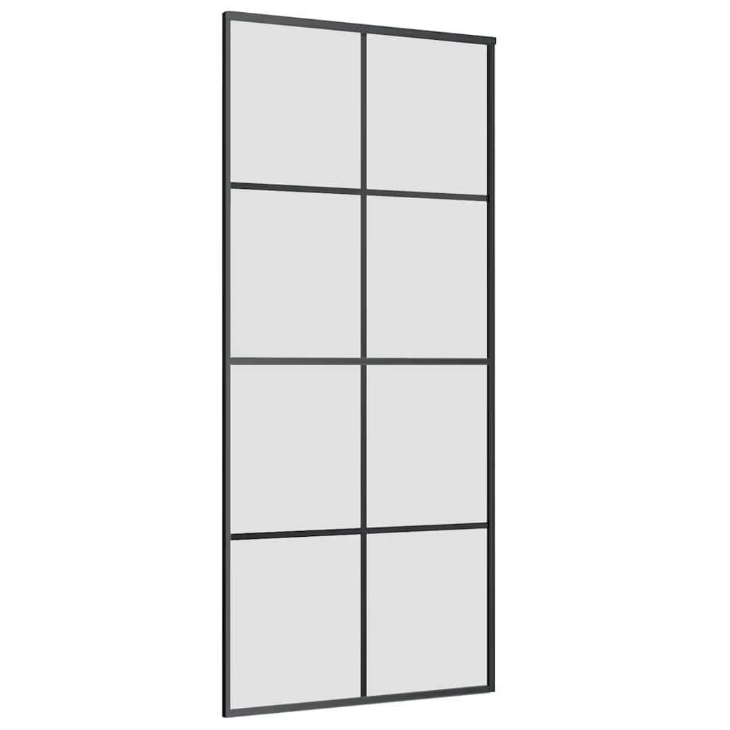 Liukuovi Asennustarvikkeilla Musta 90X205 Cm Esg Lasi