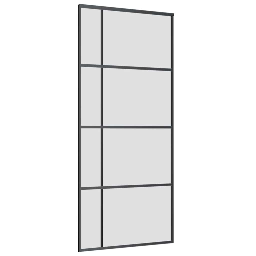 Liukuovi Asennustarvikkeilla Musta 90X205 Cm Esg Lasi