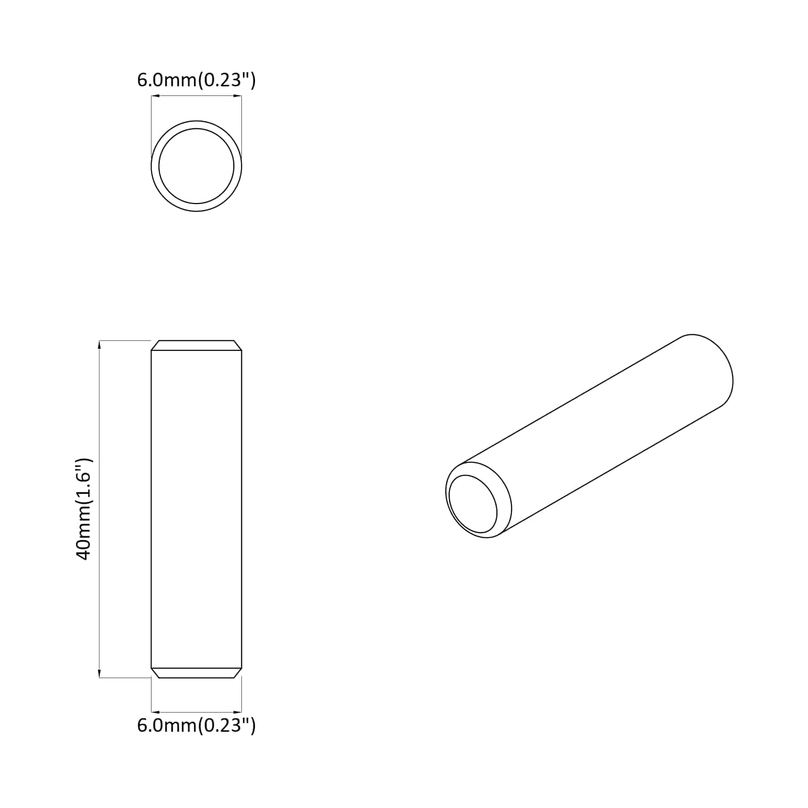 Puutapit 12 Pcs Ruskea Ø6 X 40 Mm Täysi Puu
