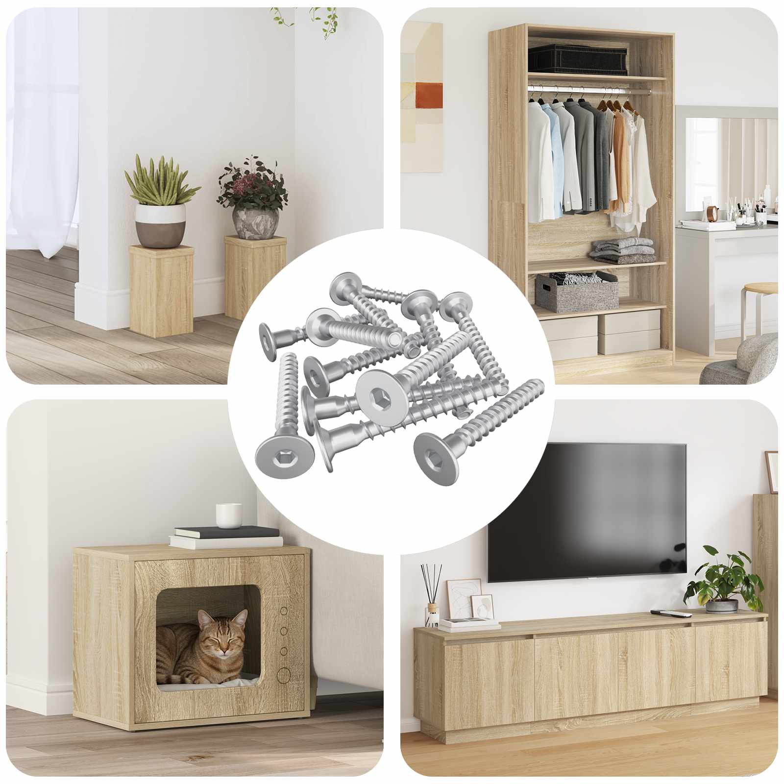 Confirmat-Ruuvit 5000 Pcs Hopea Metalli
