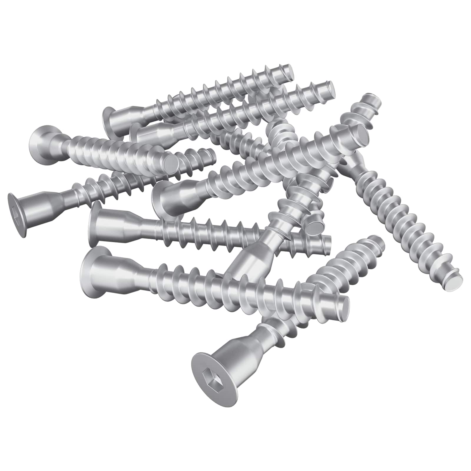 Confirmat-Ruuvit 2500 Pcs Hopea Metalli