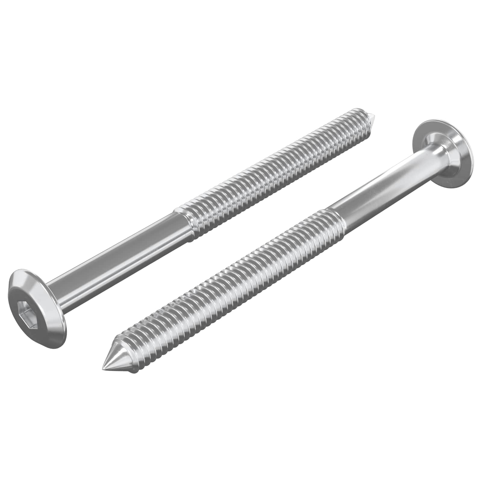 Huonesiivousruuvit 2 Pcs Hopea M6 X 70 Mm Teräs