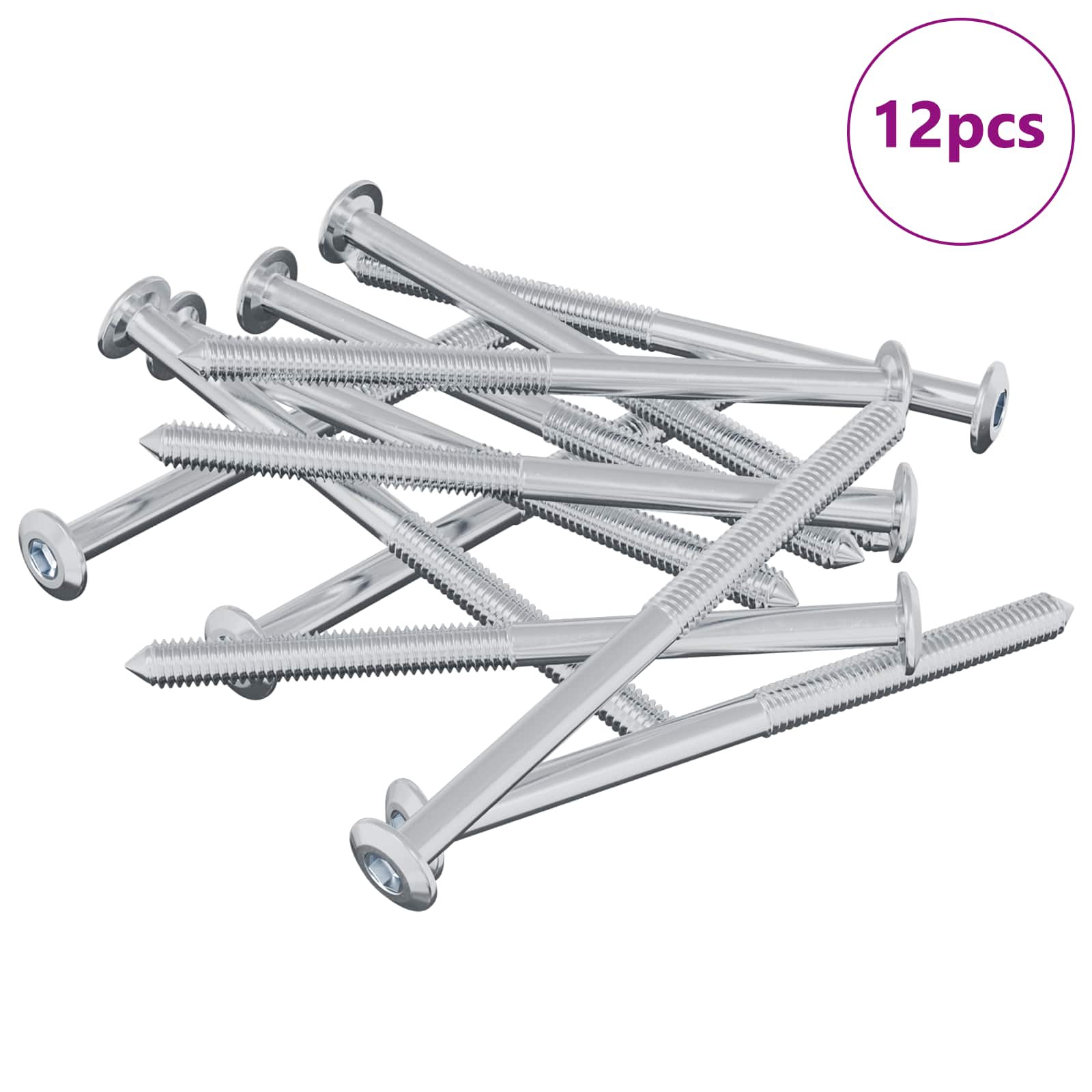 Ruuvi 12 Pcs Hopea M6 X 85 Mm Teräs