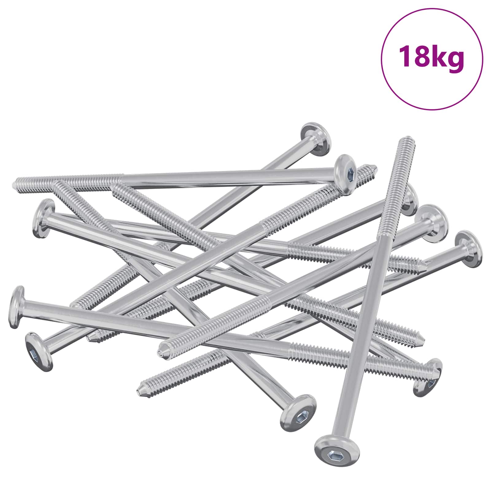 Ruuvi 800 Pcs Hopea M6 X 120 Mm Teräs