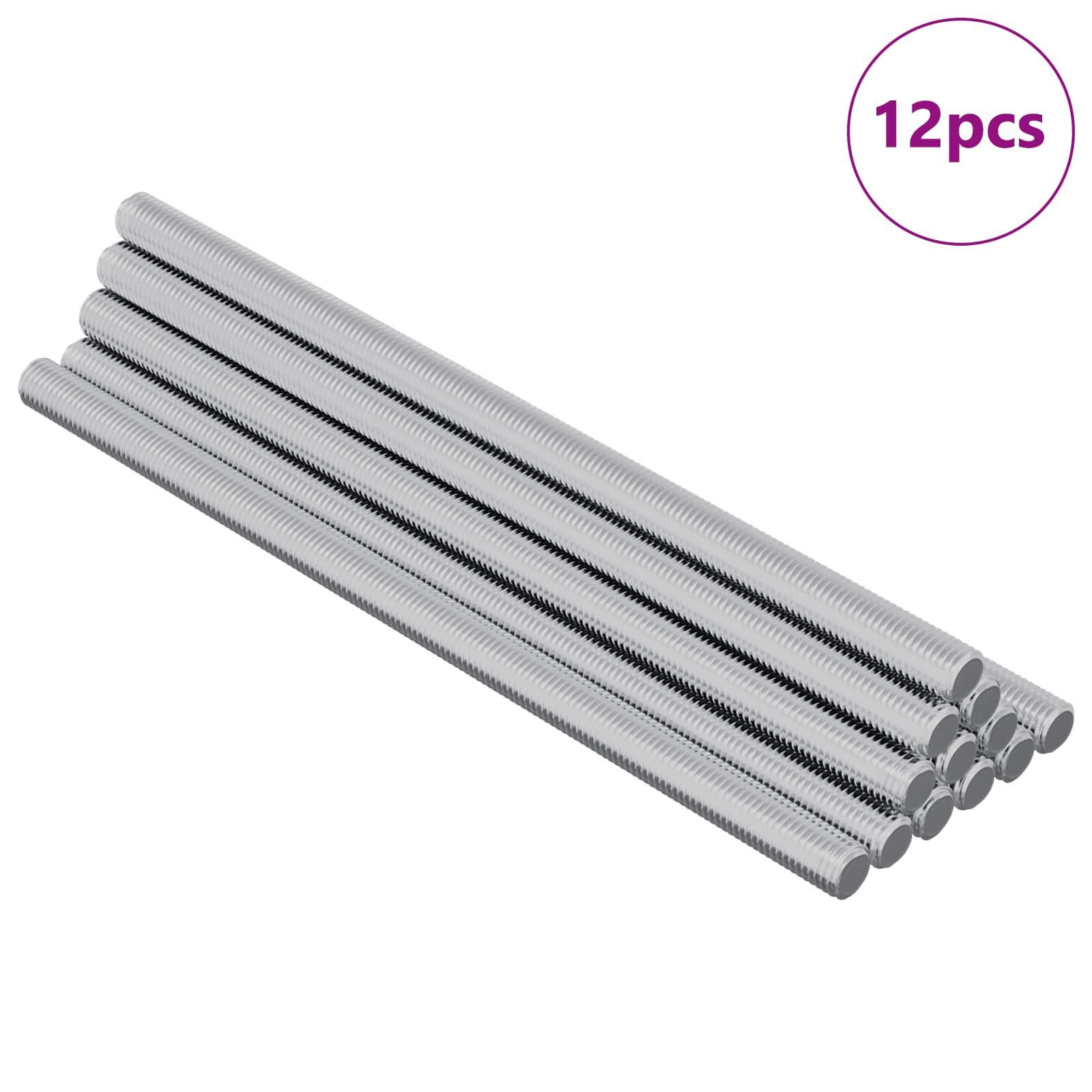 Kierteiset Pultit 12 Pcs Hopea M6 X 120 Mm Metalli