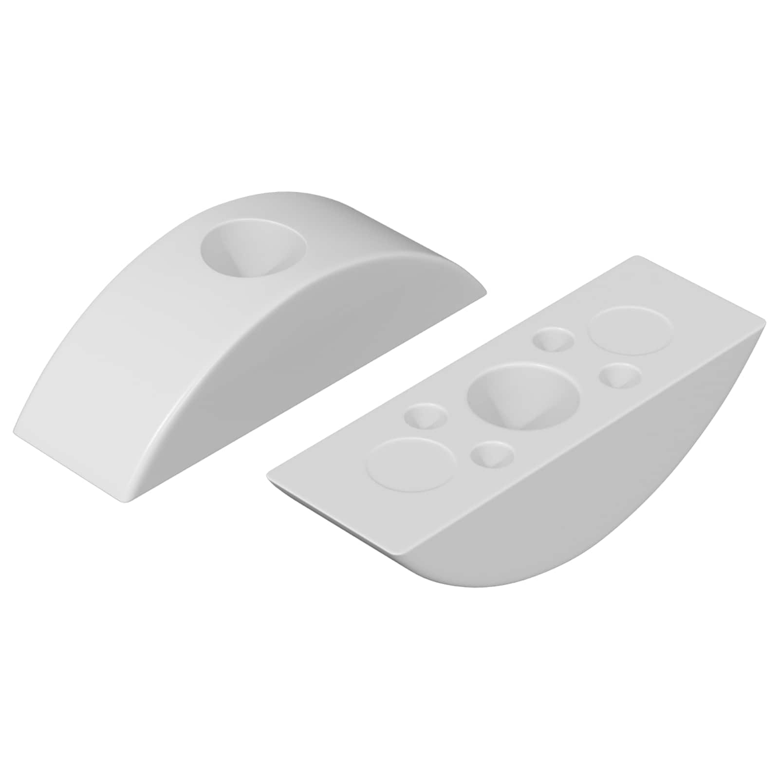 Puolikuun Aluslaatta 2 Pcs Valkoinen M6 Polypropeeni