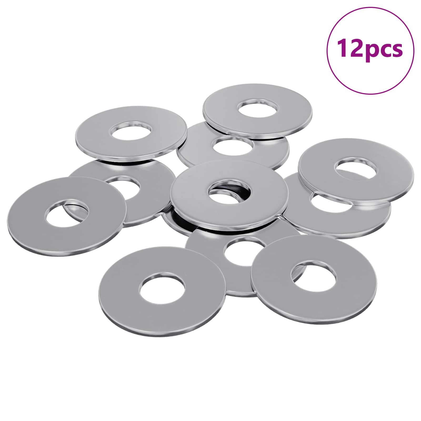 Mutterit 12 Pcs Hopea 18 X 18 X 1,2 Mm Rauta