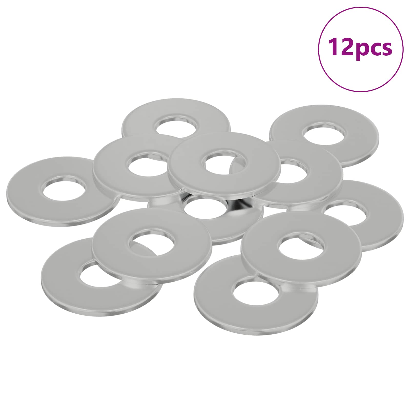 Mutterit 12 Pcs Hopea 12 X 12 X 1,2 Cm Rauta
