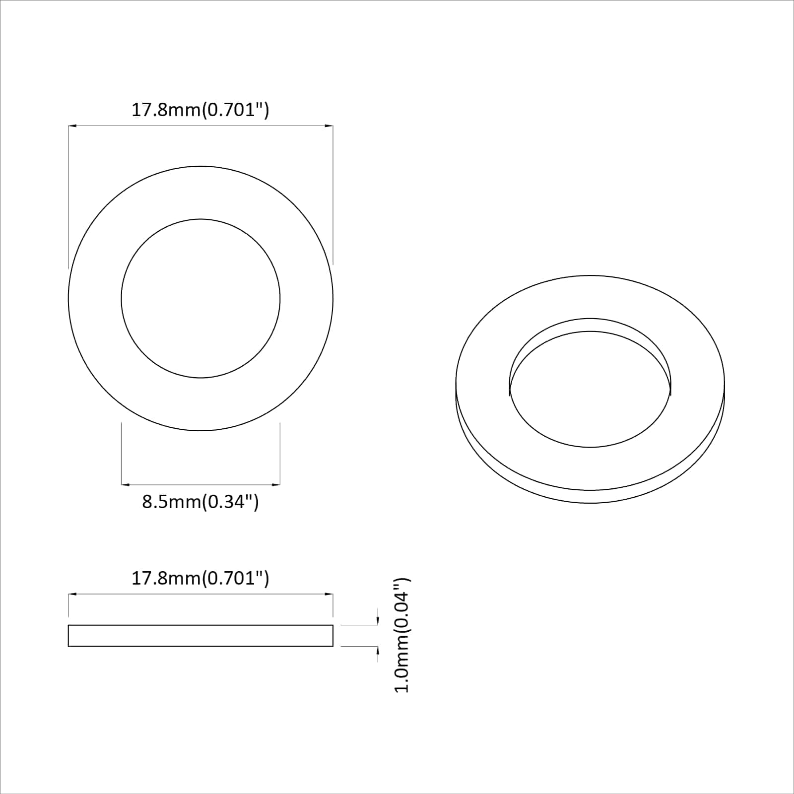 Mutterit 2 Pcs Hopea 16 X 16 X 1,5 Cm Rauta