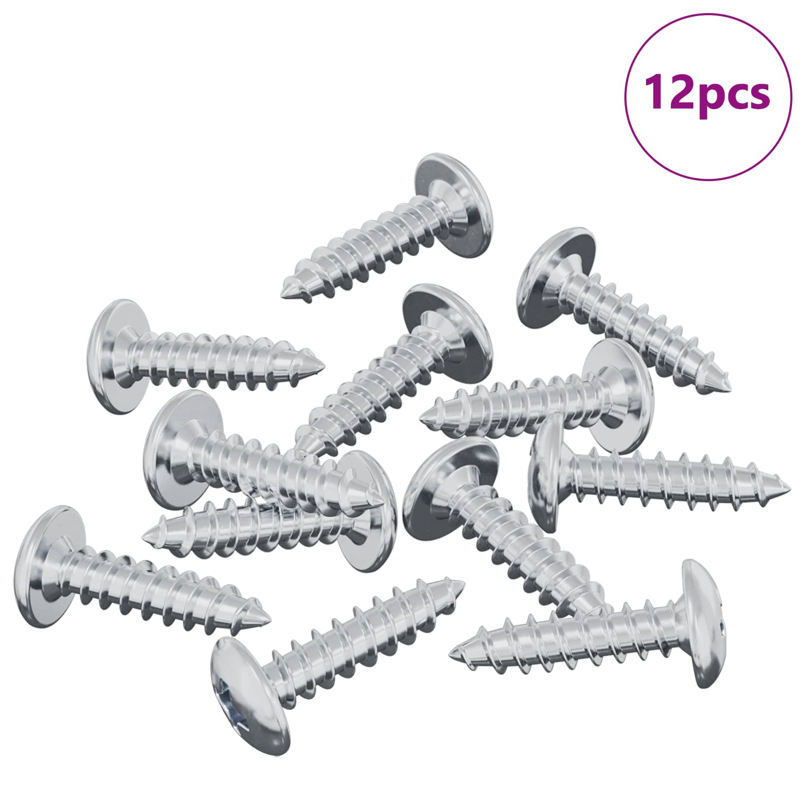 Ruuvi 12 Pcs Hopea M4 X 16 Mm Teräs