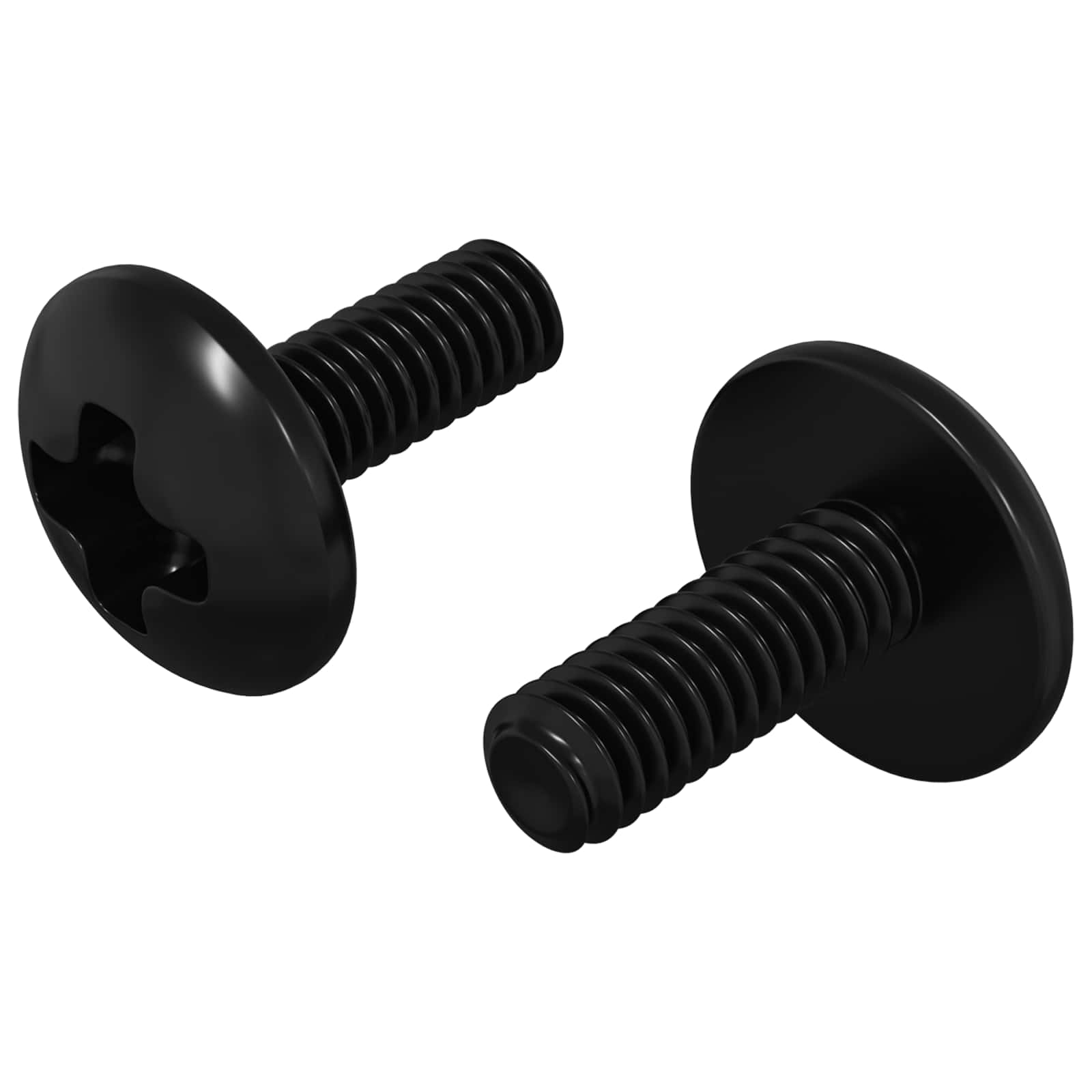 Holkkiruuvit 2 Pcs Musta M4 X 10 Mm Teräs