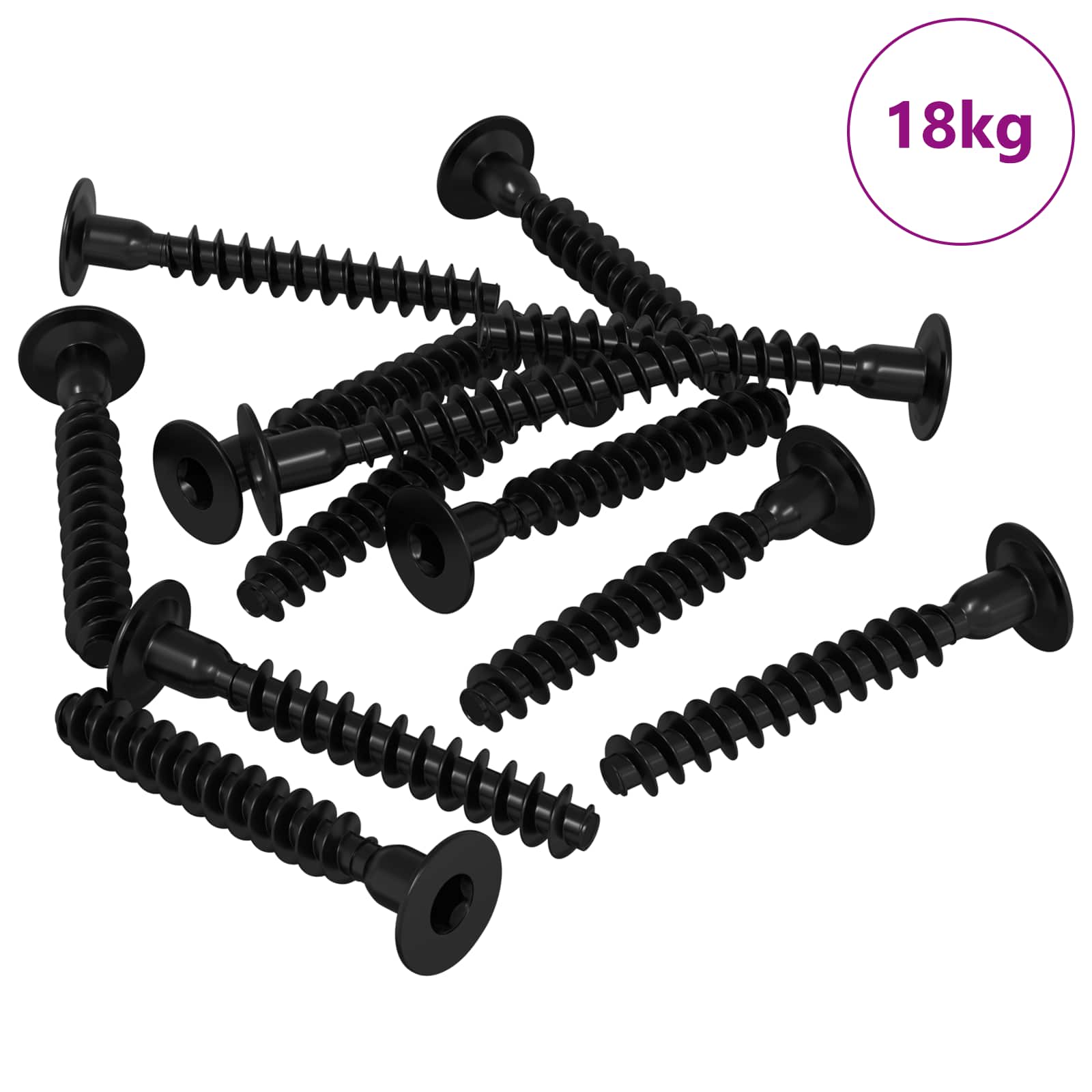 Pistorasian Korkea Ruuvi 5143 Pcs Musta Rauta