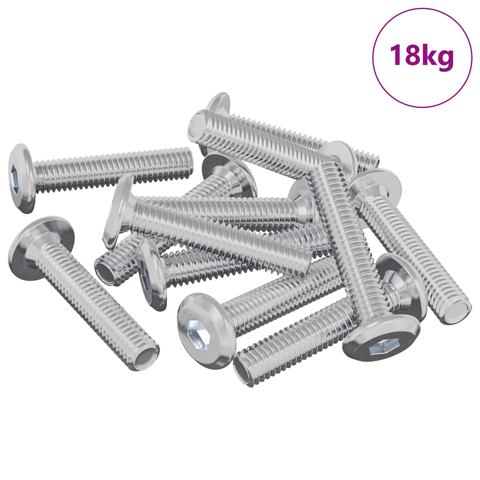 Lukitusruuvi Yksivärinen 2647 Pcs Hopea Teräs