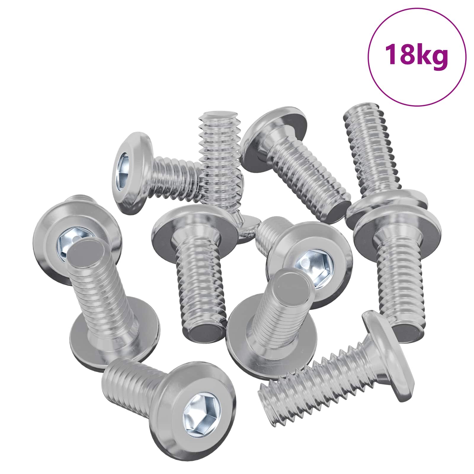 Päätylukitusruuvi 3600 Pcs Hopea Teräs