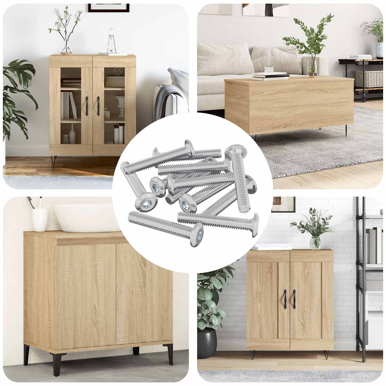 Päätylukitusruuvi 2514 Pcs Hopea Teräs
