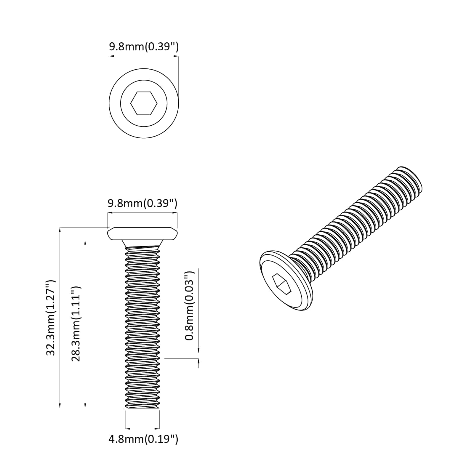 Ruuvi 12 Pcs Hopea 5 X 30 Mm Rauta