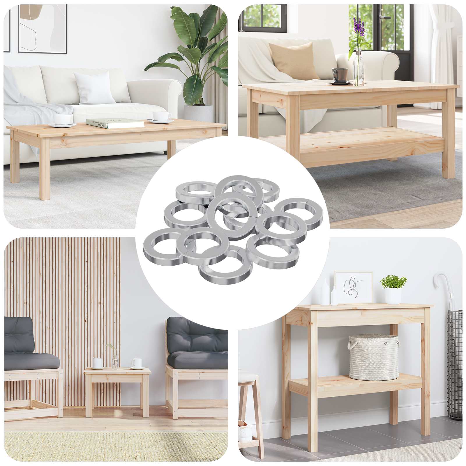 Jousipesa 12 Pcs Valkoinen 13 X 1 Mm Rauta