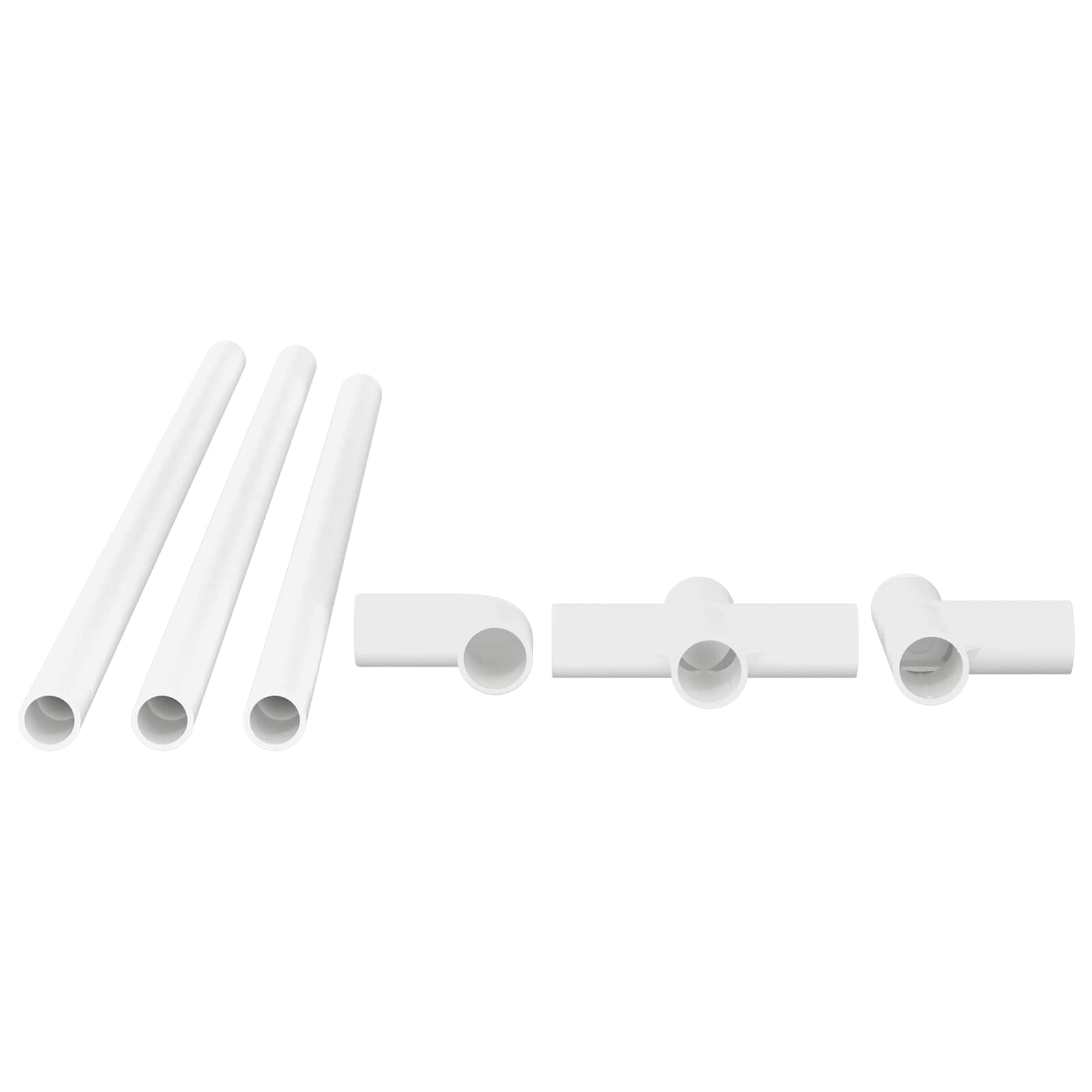 Pvc-Putki 12 Pcs Valkoinen 12,2 X 1,8 X 500 Mm Pp Ja Pe