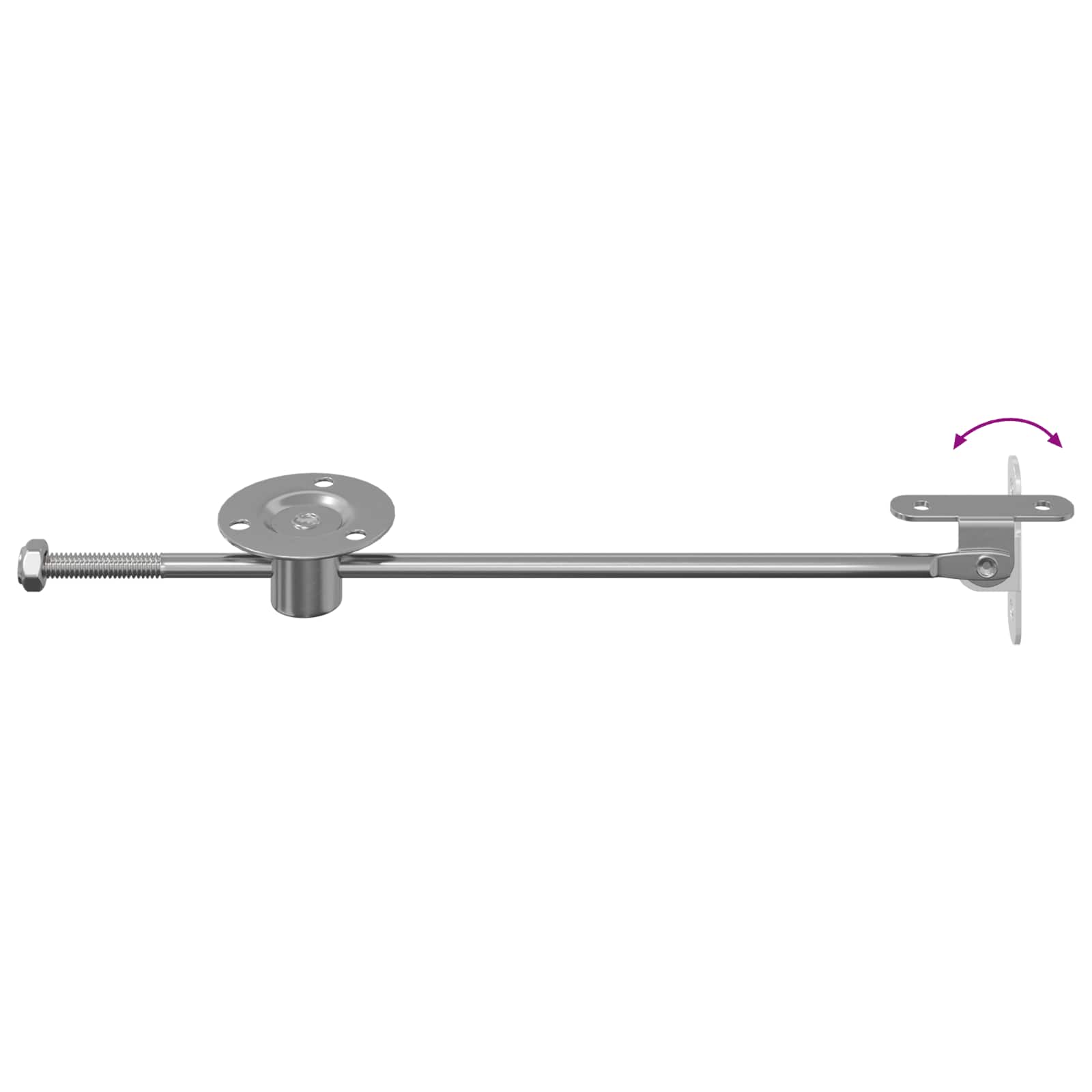 Vetojänteitä 2 Pcs Hopea 190 Mm Rauta