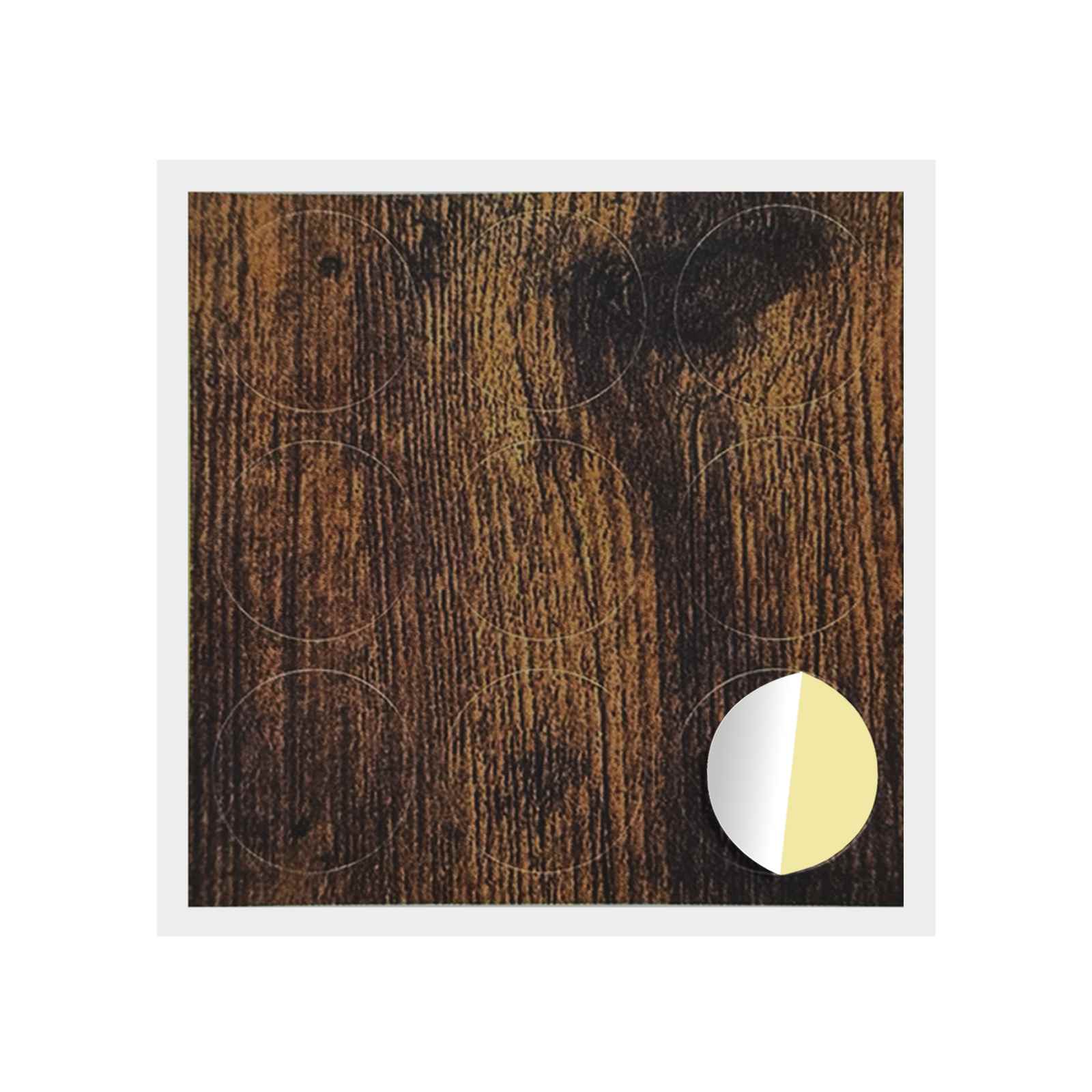 Itsekiinnittyvä Ruuvikansi 12 Pcs Savupähkinä Ø 20 X 0,5 Mm