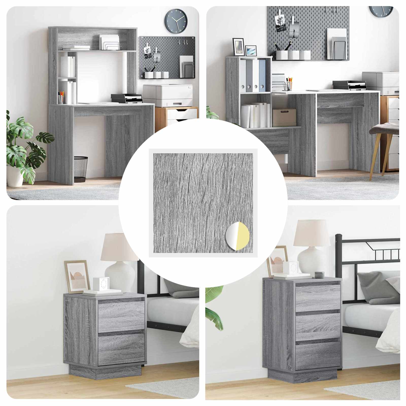 Itsekiinnittyvä Ruuvikansi 12 Pcs Harmaa Sonoma Ø 20 X 0,5 Mm