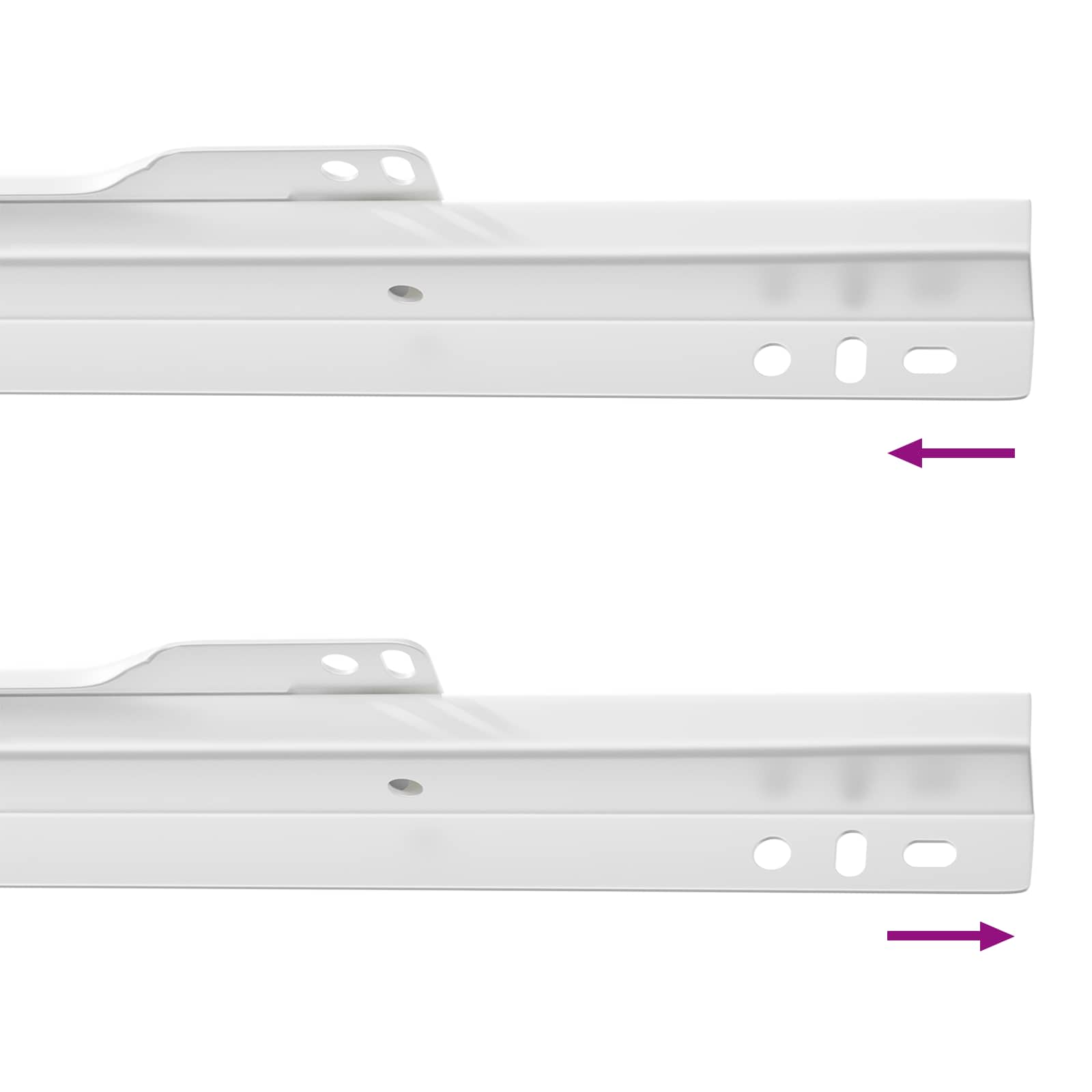 Laatikkosanka 2 Pcs Valkoinen 250 Mm Teräs