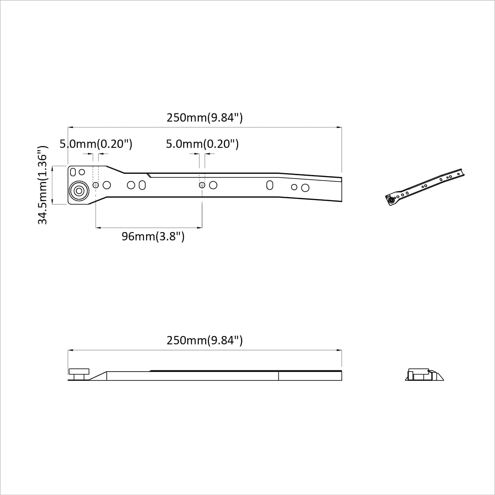 Laatikkosanka 12 Pcs Valkoinen 250 Mm Teräs