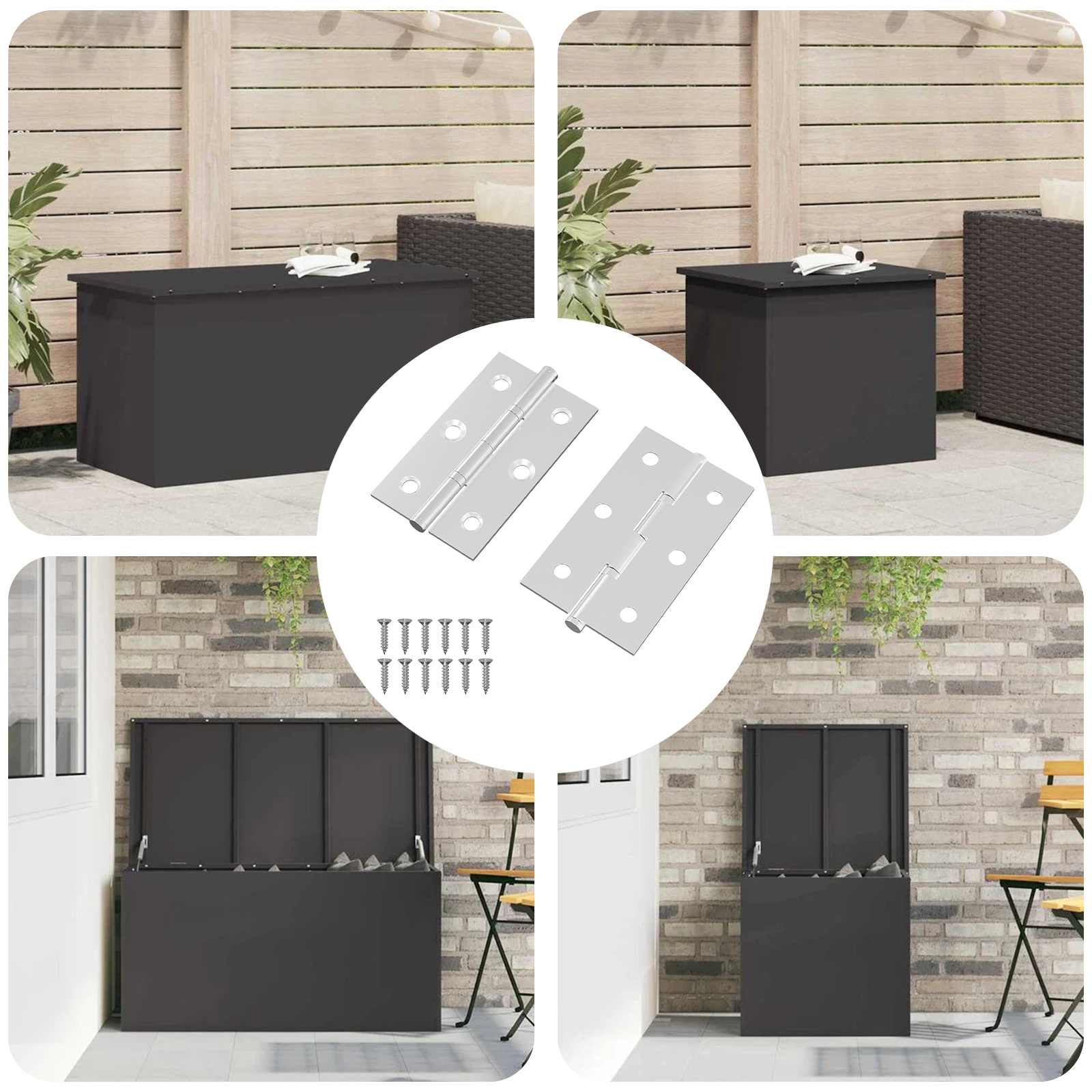 Sarana Yksivärinen 2 Pcs Hopea 58 X 35 X 1 Mm Teräs