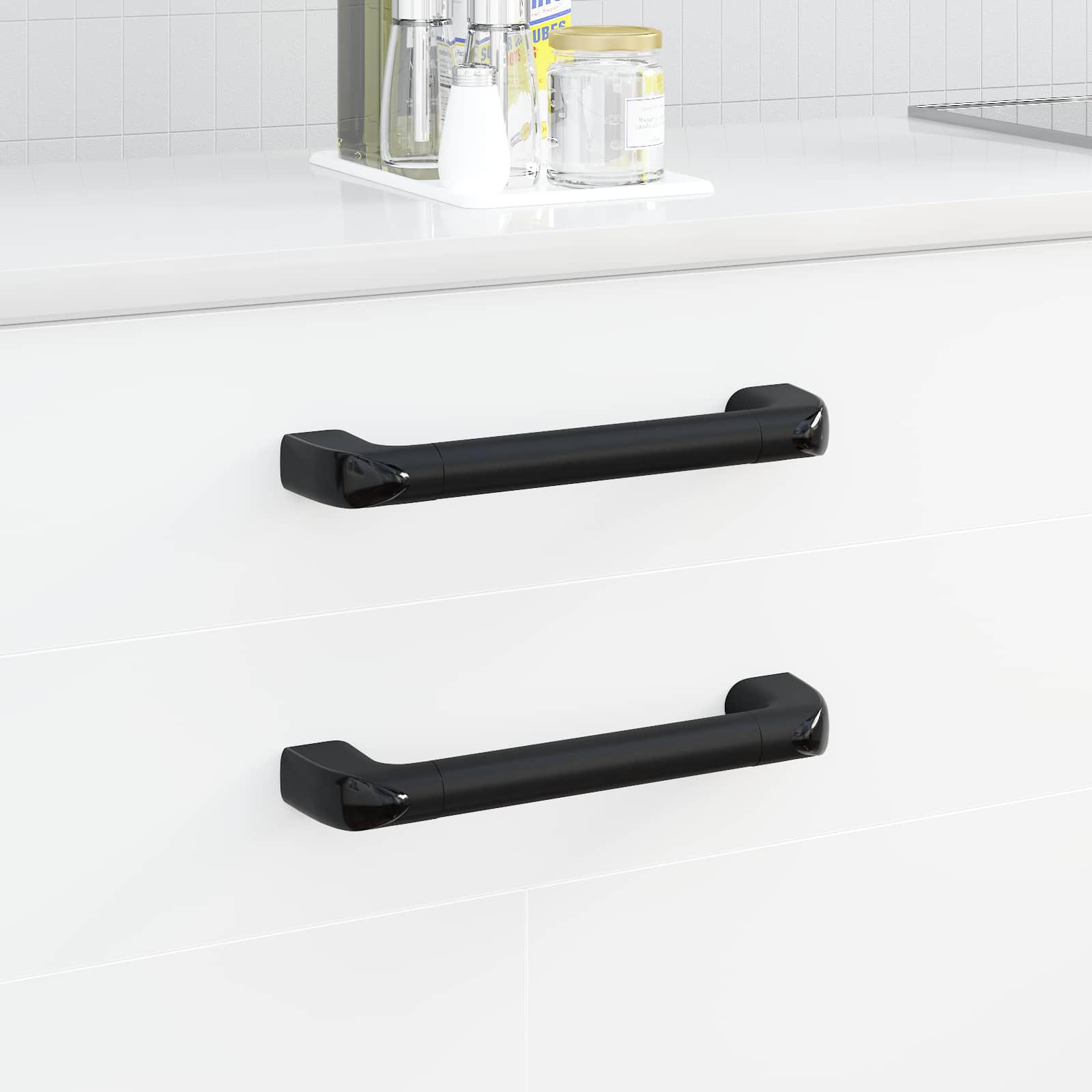 Kahva Yksivärinen 69 Pcs Musta 380 X 34 X 85 Mm Alumiini Ja Pp