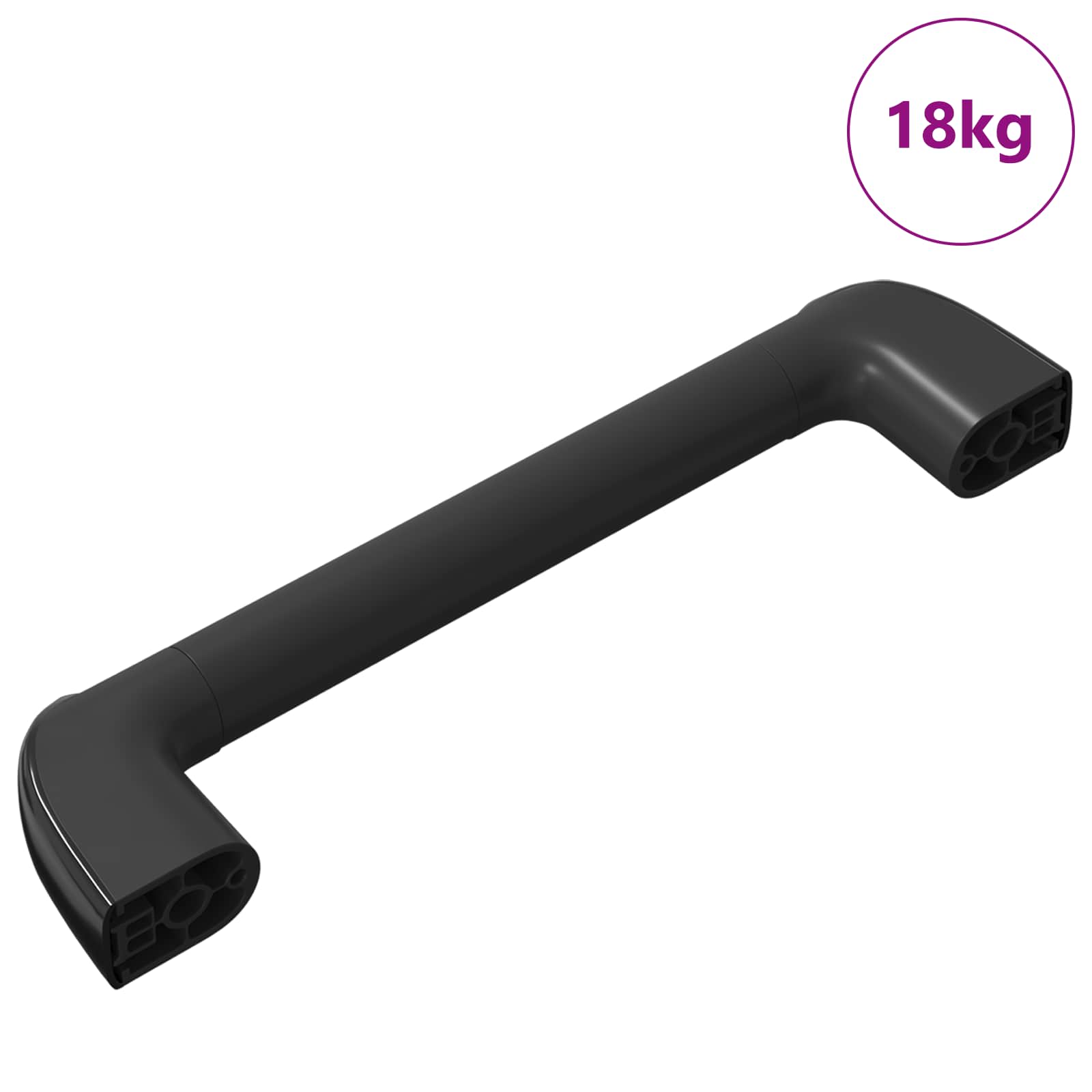 Kahva Yksivärinen 69 Pcs Musta 380 X 34 X 85 Mm Alumiini Ja Pp