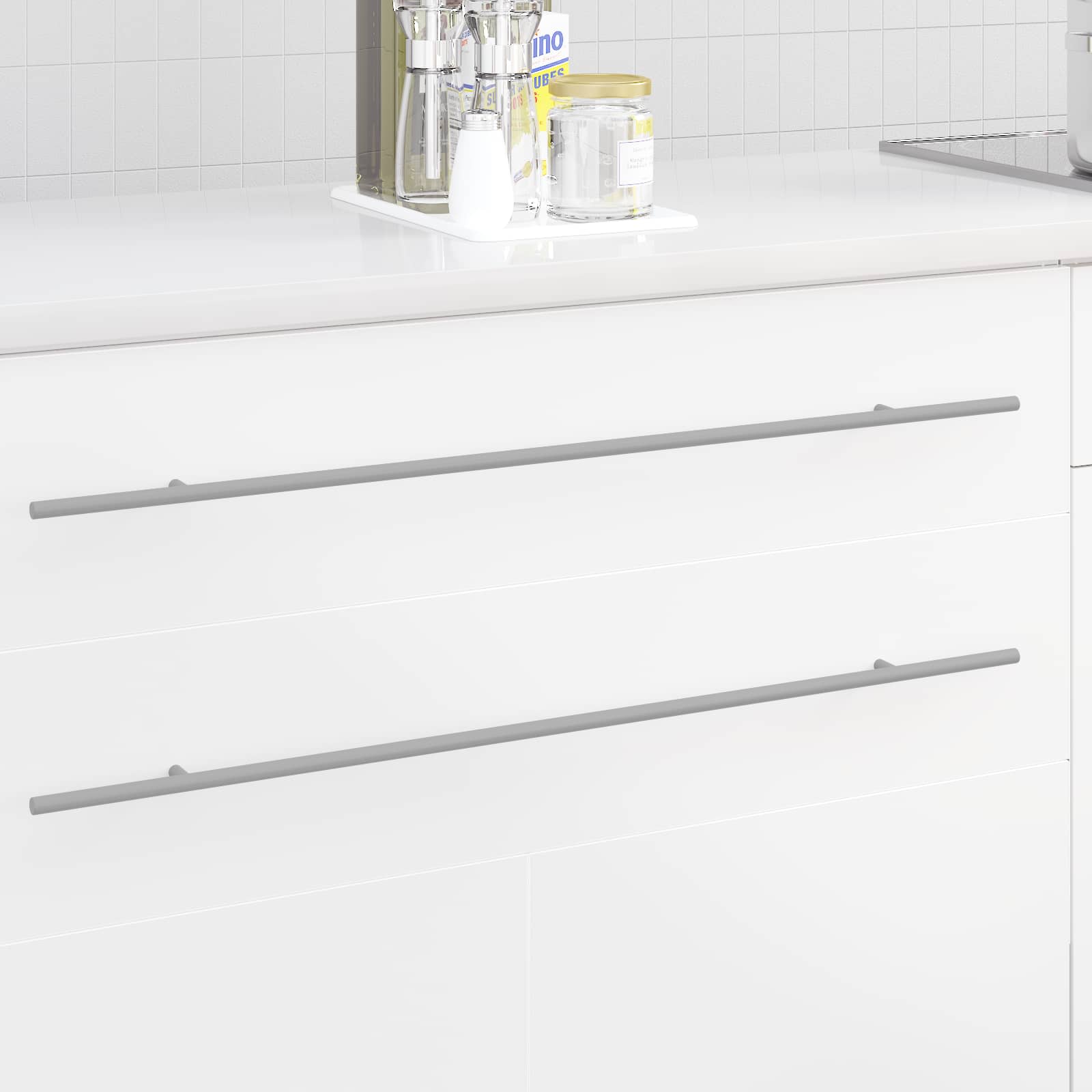 Kaappikahva 12 Pcs Hopea 800 Mm Ruostumaton Teräs
