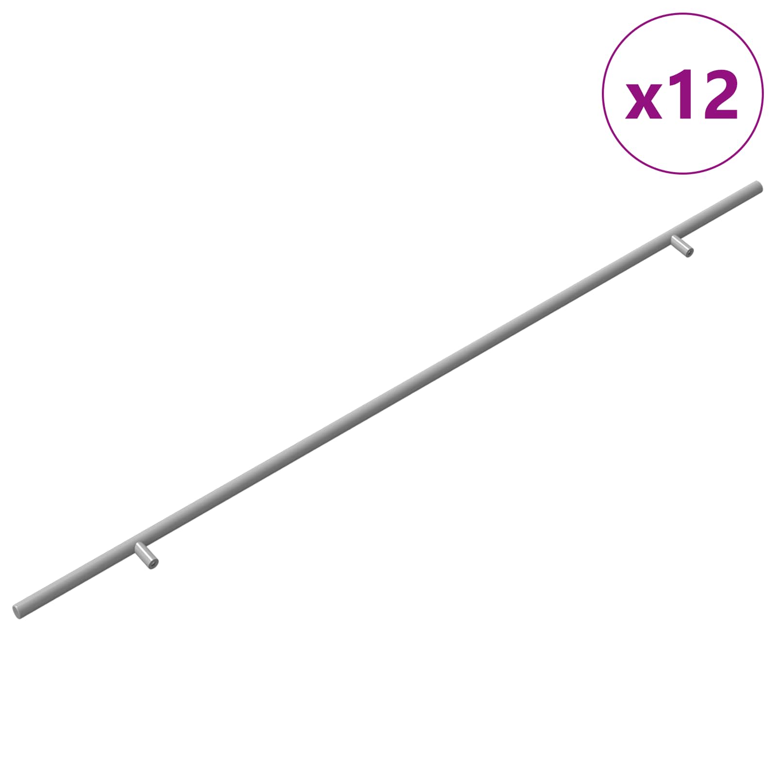 Kaappikahva 12 Pcs Hopea 800 Mm Ruostumaton Teräs