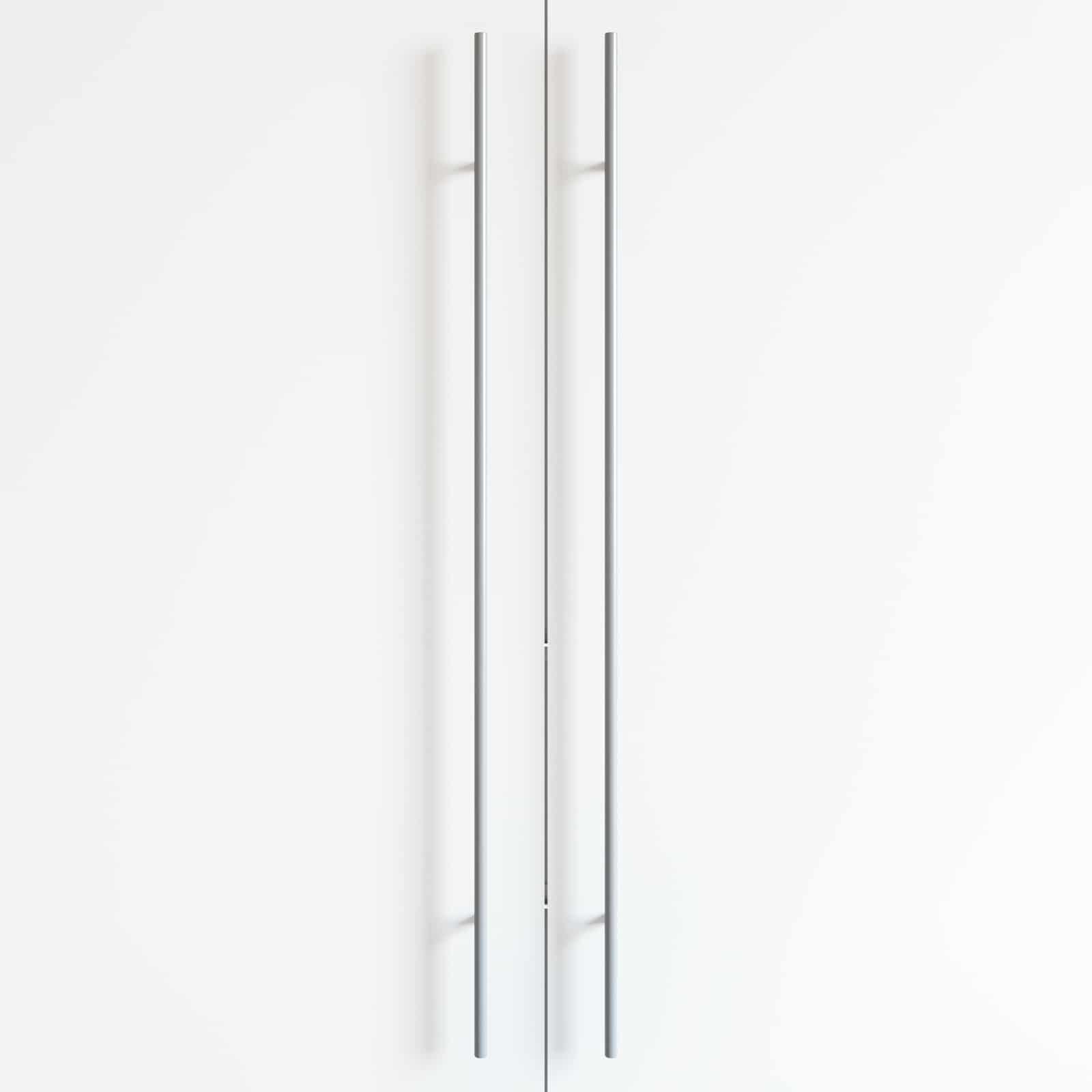 Kaappikahva 2 Pcs Hopea 900 Mm Ruostumaton Teräs