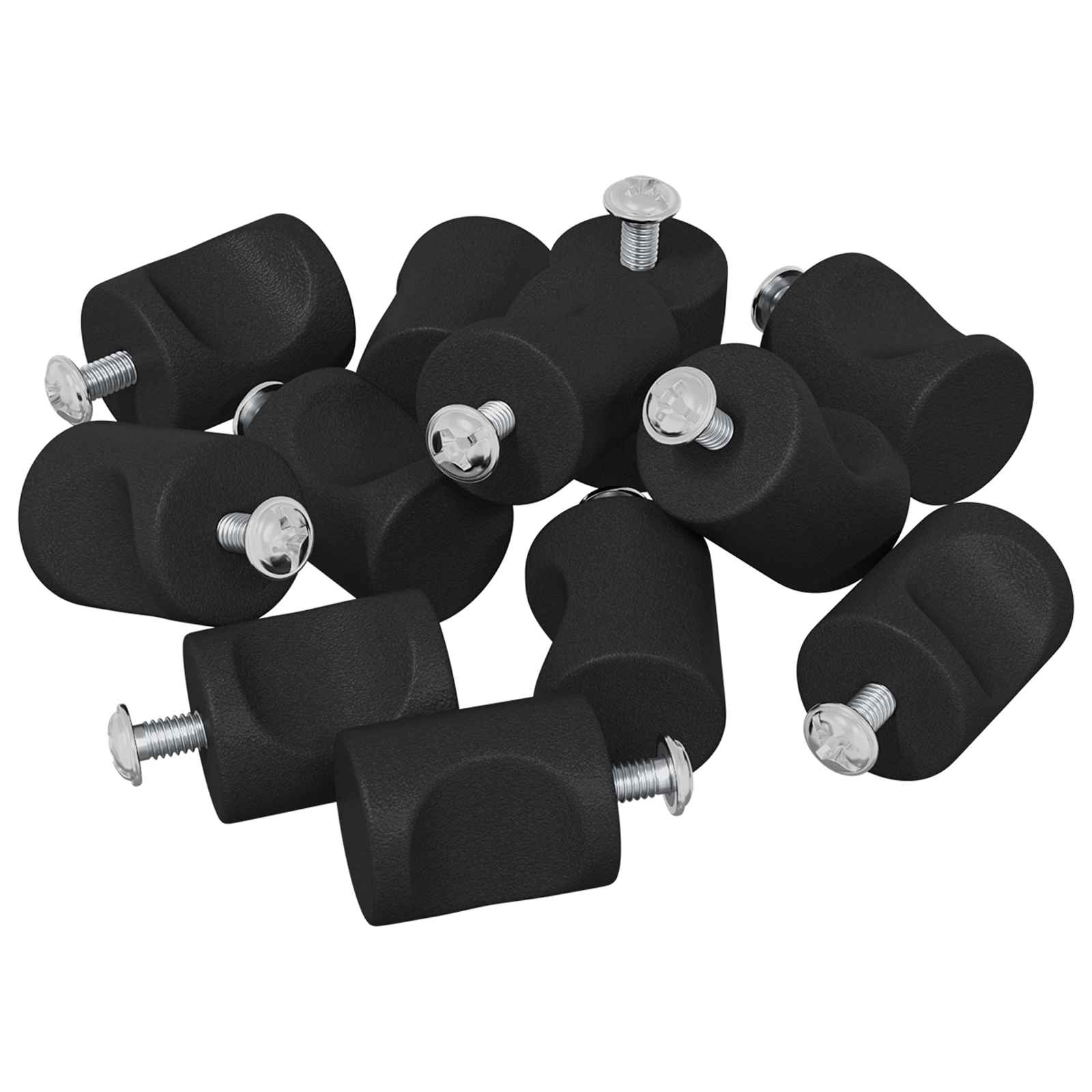 Kaappikahva 12 Pcs Musta 18 X 23 Mm Rauta