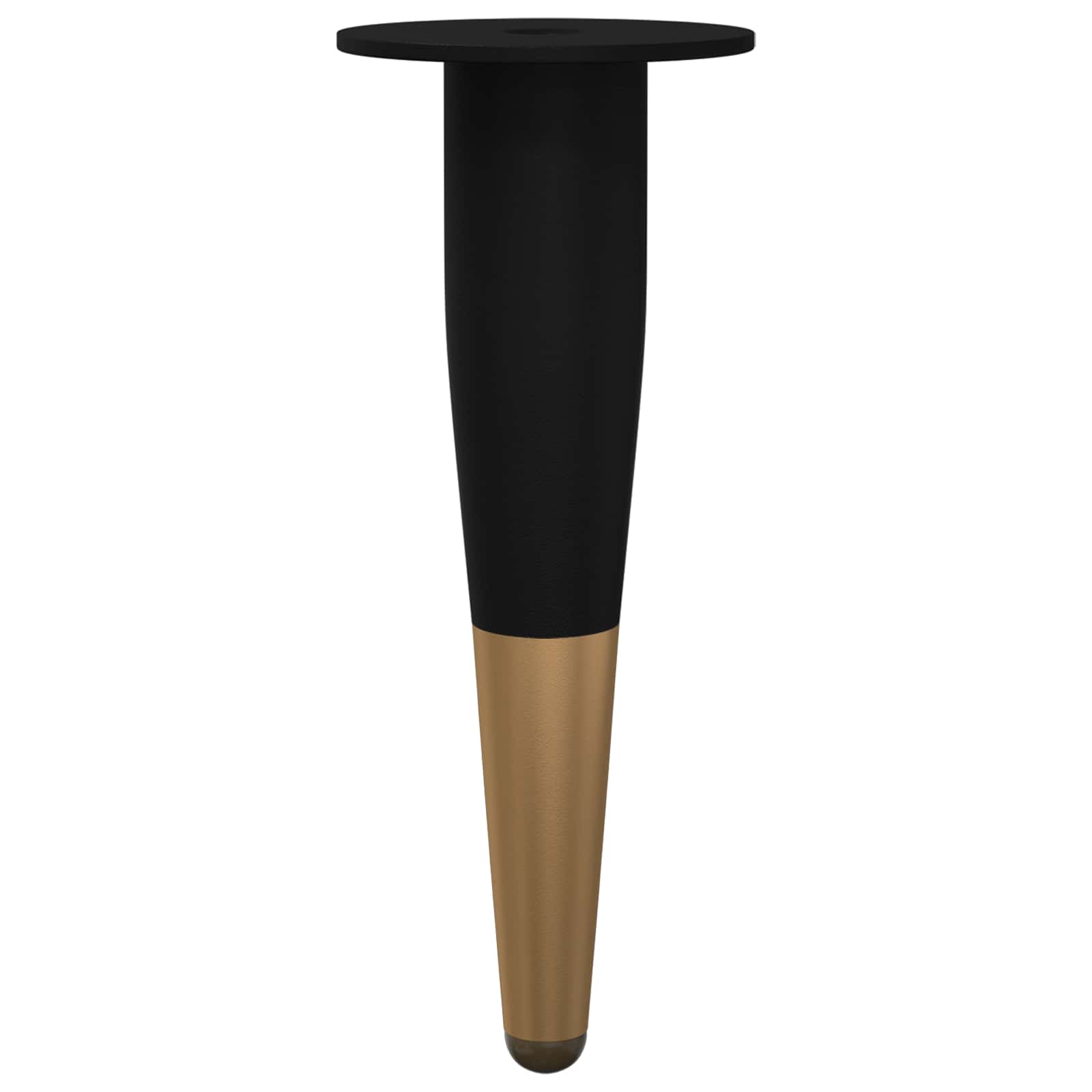 Huonekalujalat 12 Pcs Musta Ja Kulta Ø 40 X 98 Mm Rauta