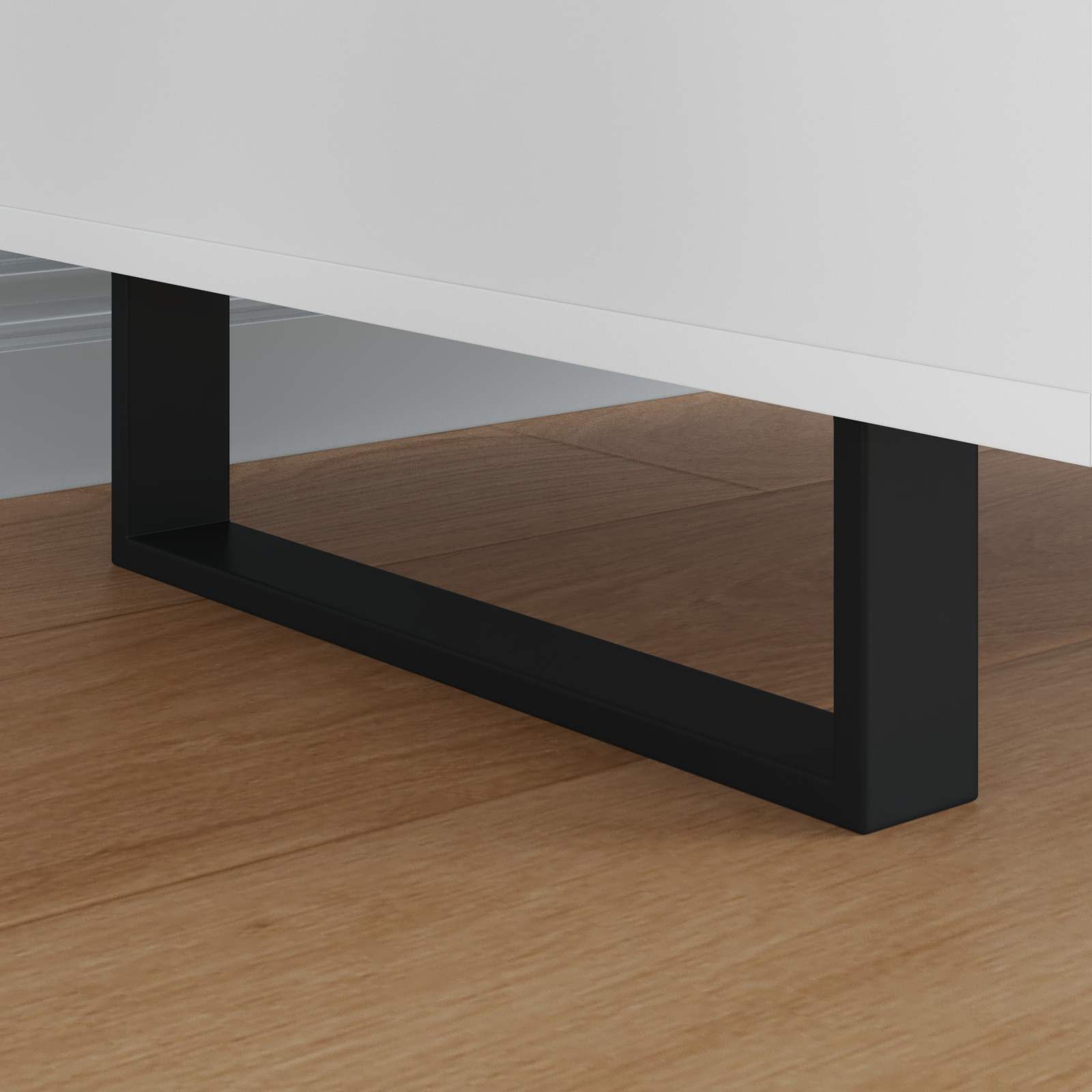 Huonekalujalat 12 Pcs Musta 341 X 40,5 X 100 Mm Rauta
