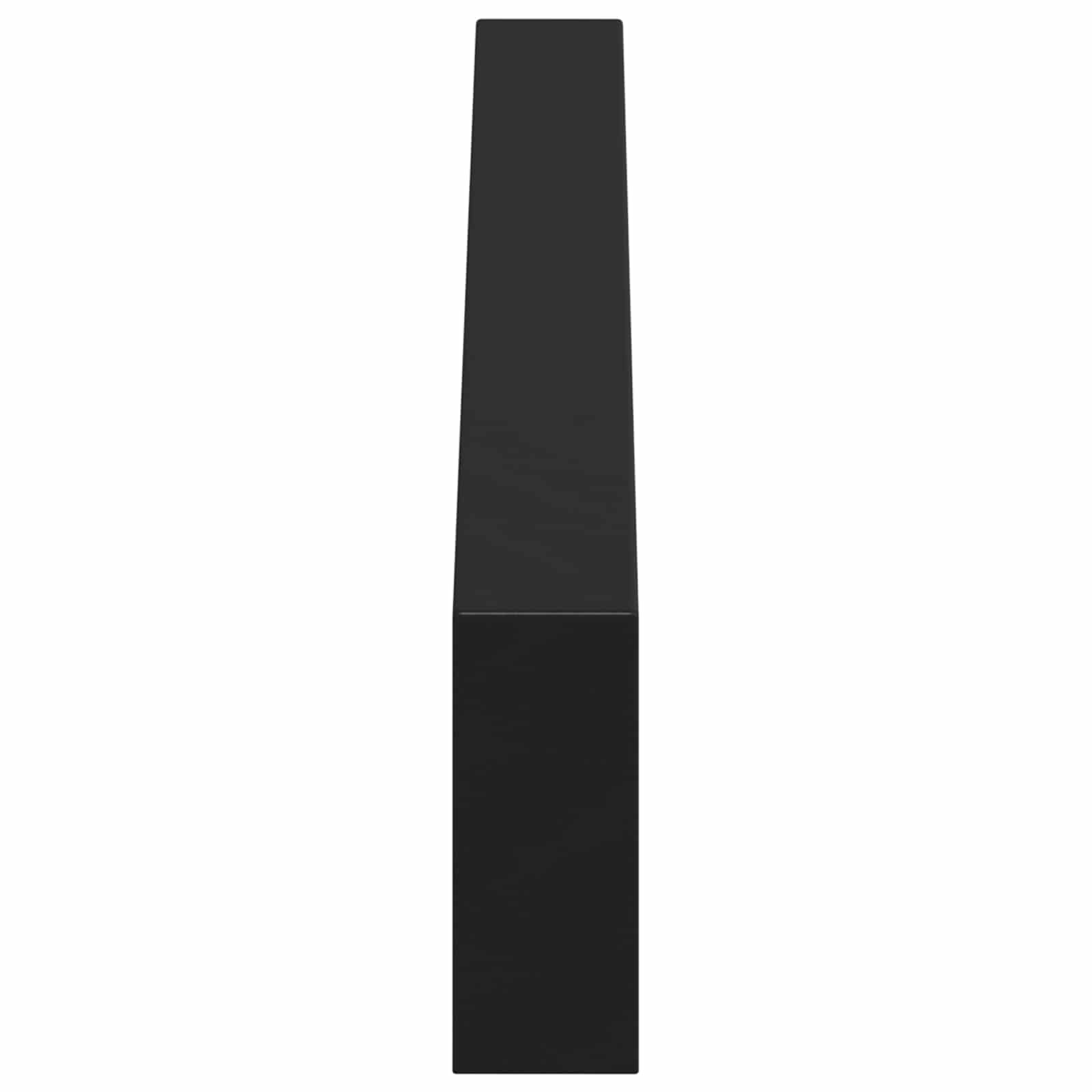 Huonekalujalat 2 Pcs Musta 546 X 40,5 X 100 Mm Rauta
