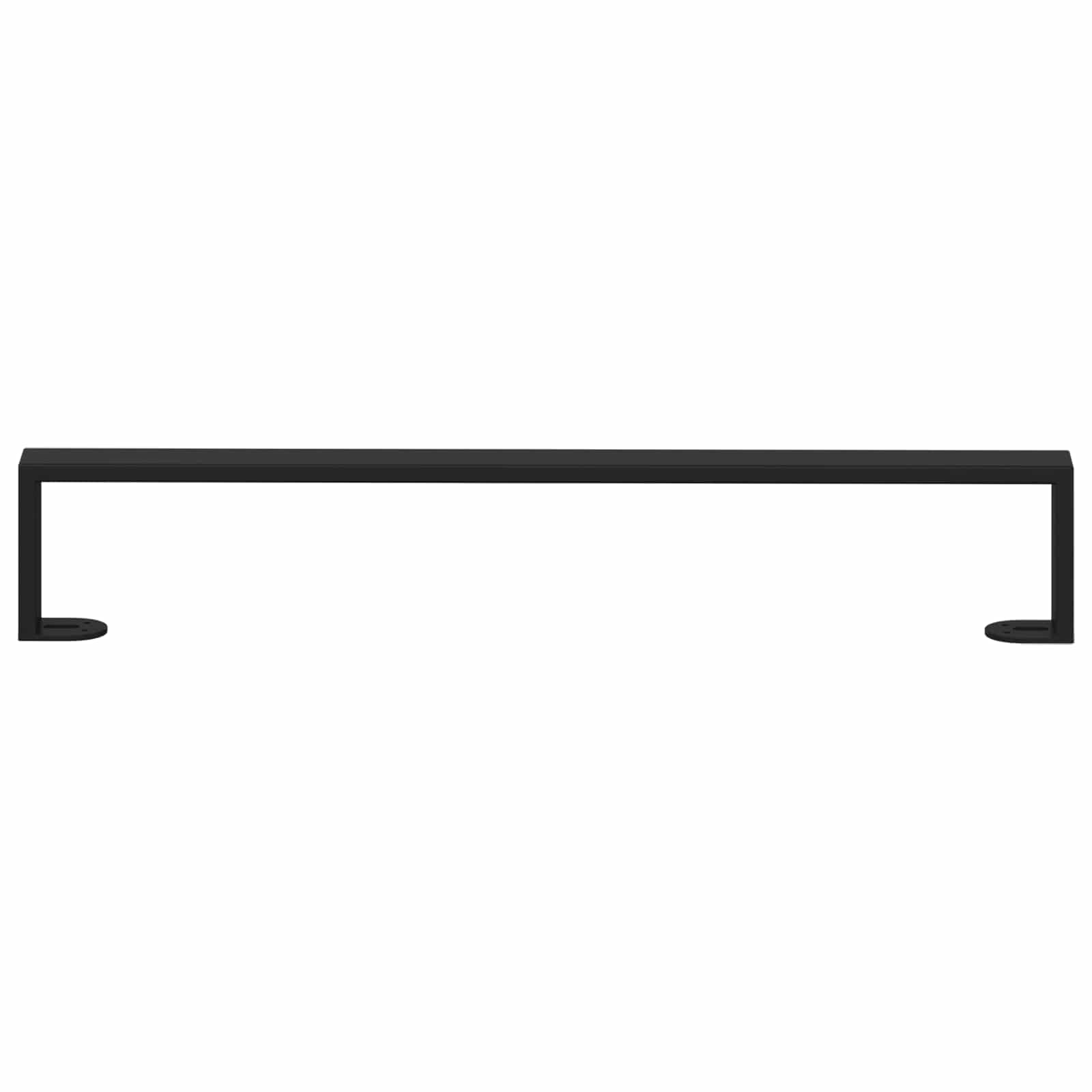 Huonekalujalat 2 Pcs Musta 596 X 40,5 X 100 Mm Rauta