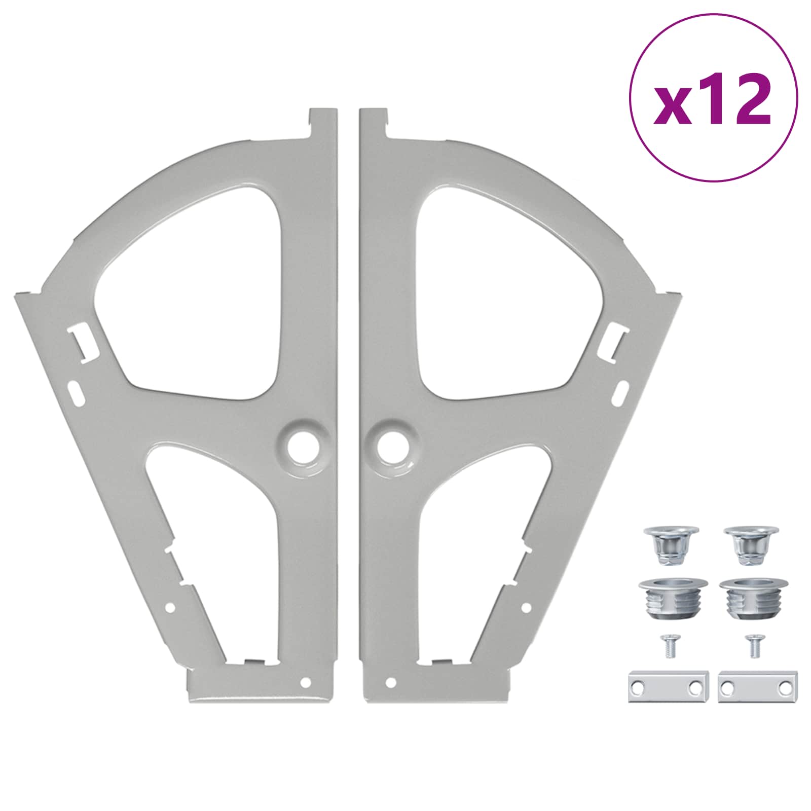 Käännettävä Laatikkosarana 12 Pcs Hopea 235 X 155 X 30 Mm Rauta