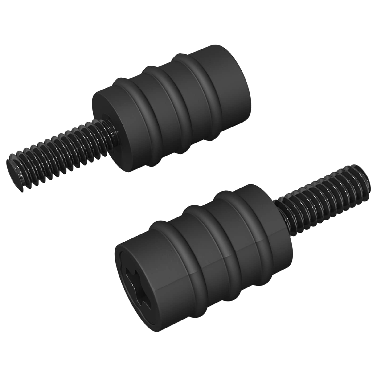Etäisyyssiru 2 Pcs Musta M4 Kumi Ja Teräs