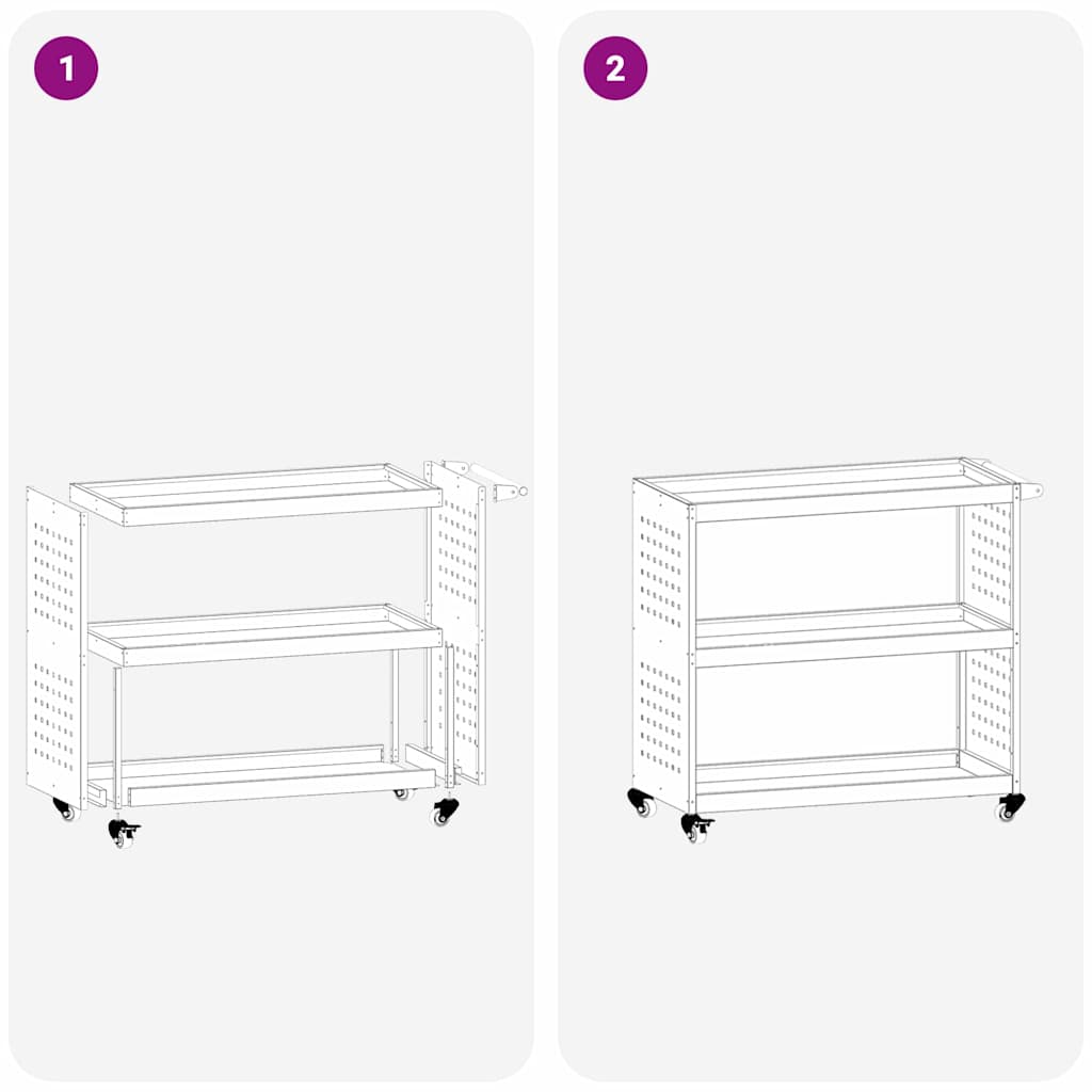 Työkalukärry Antrasiitti 75 X 35 X 73 Cm Kylmävalssattu Teräs