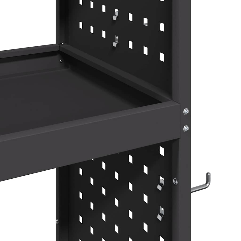 Työkalukärry Musta 65 X 35 X 111 Cm Kylmävalssattu Teräs