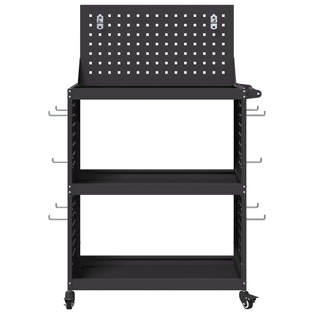 Työkalukärry Musta 65 X 35 X 111 Cm Kylmävalssattu Teräs