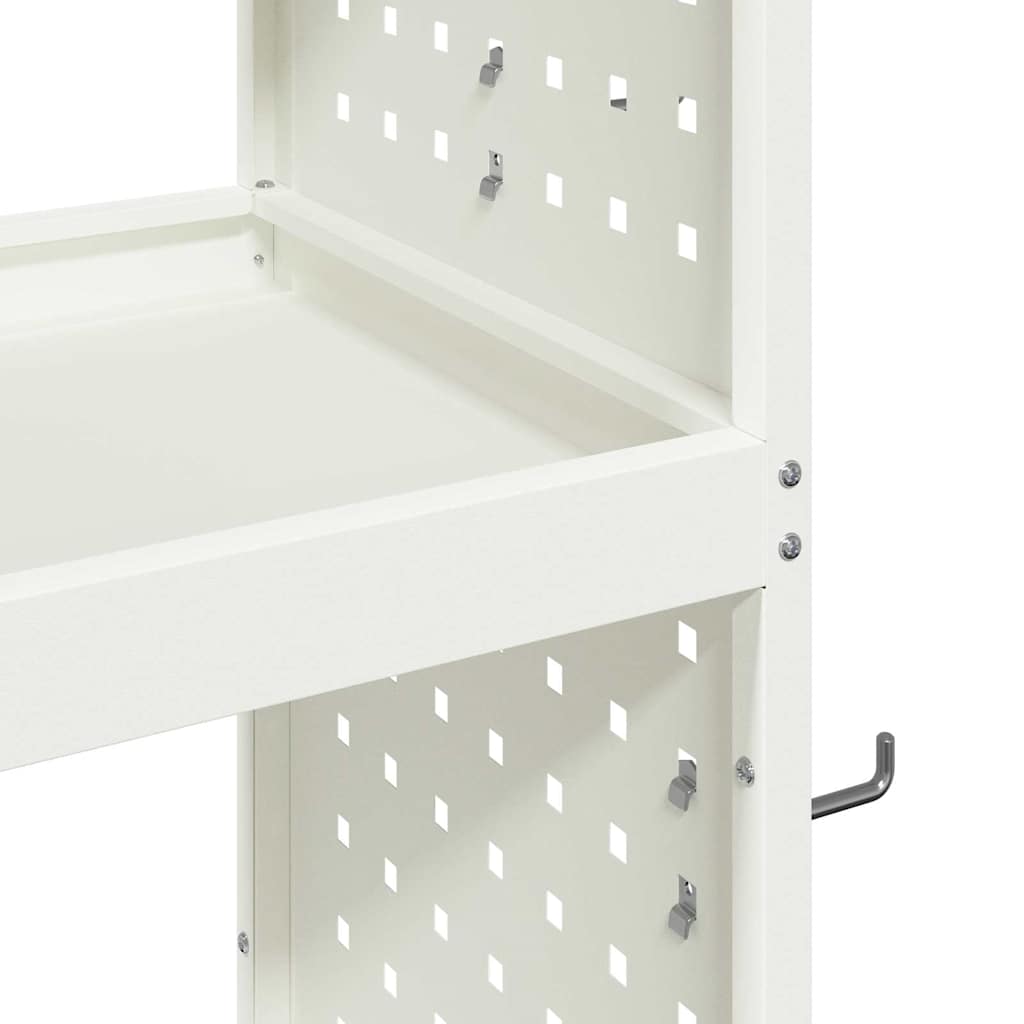 Työkalukärry Valkoinen 65 X 35 X 111 Cm Kylmävalssattu Teräs