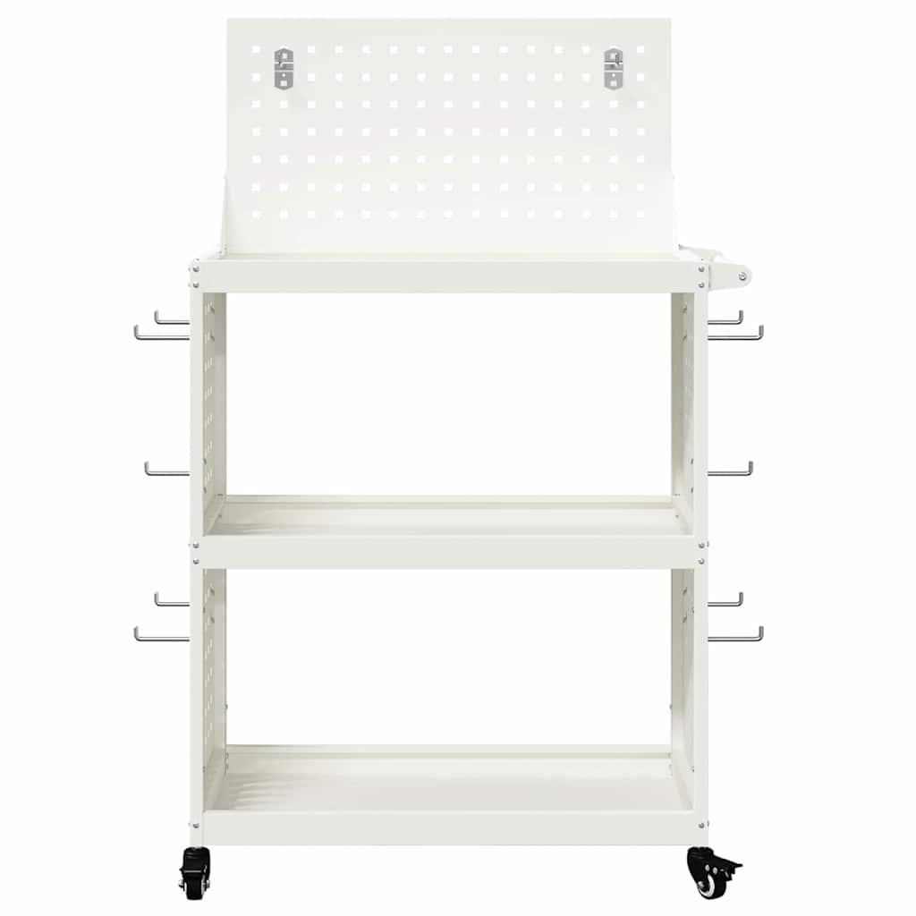Työkalukärry Valkoinen 65 X 35 X 111 Cm Kylmävalssattu Teräs