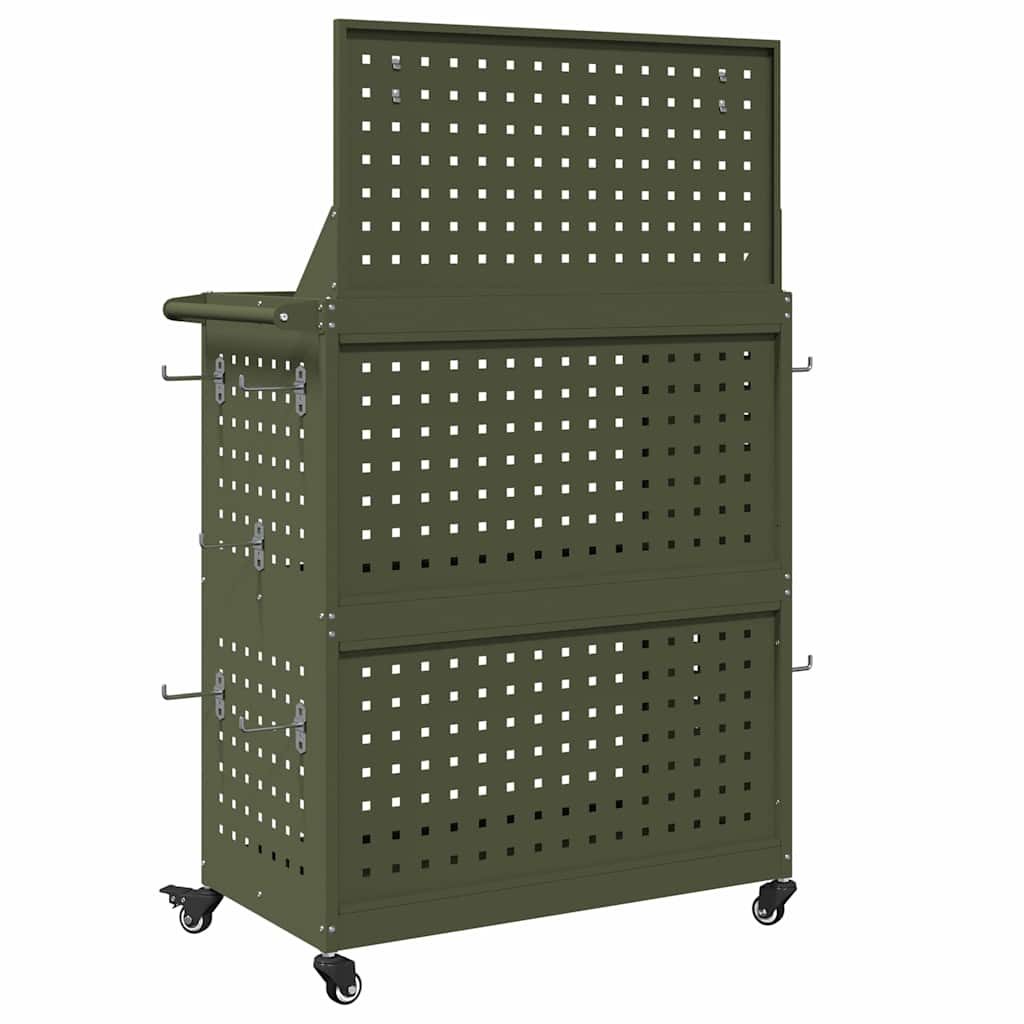 Työkalukärry Oliivivihreä 65 X 35 X 111 Cm Kylmävalssattu Teräs