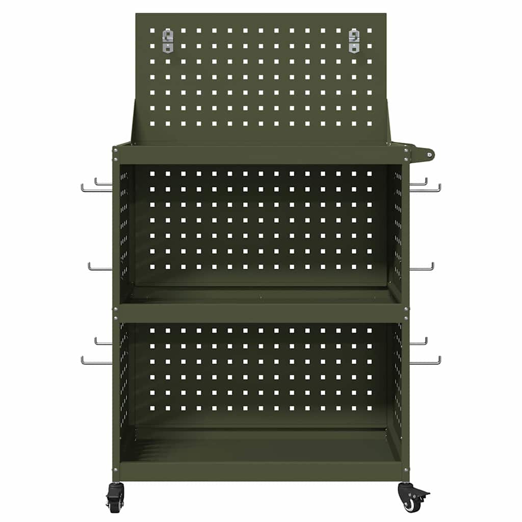 Työkalukärry Oliivivihreä 65 X 35 X 111 Cm Kylmävalssattu Teräs