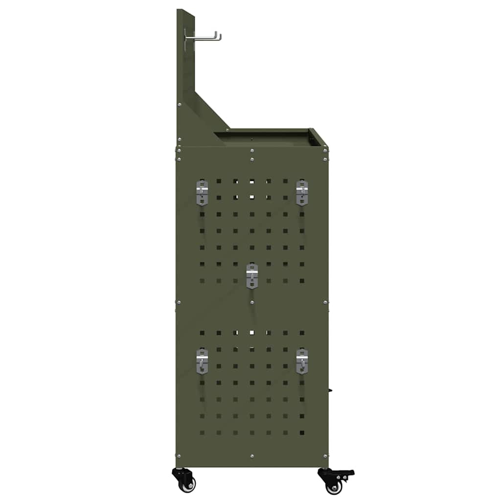 Työkalukärry Oliivivihreä 65 X 35 X 111 Cm Kylmävalssattu Teräs