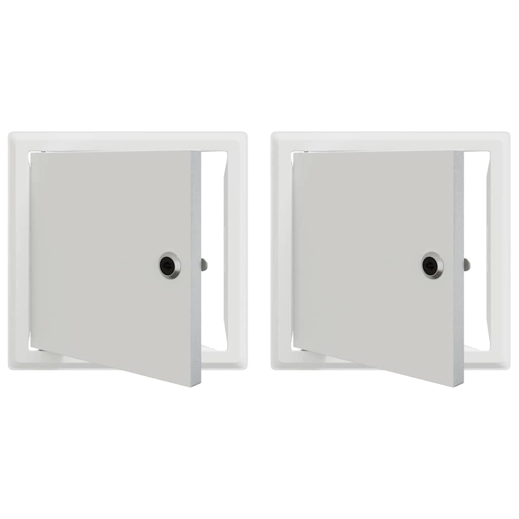 Access Panel 2 Pcs Valkoinen 23 X 23 X 3 Cm Teräs